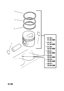 PISTON AND RINGS