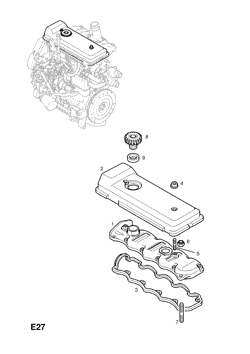 CYLINDER HEAD COVER AND GASKET
