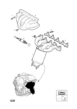 EXHAUST MANIFOLD AND CATALYTIC CONVERTER (CONTD.)