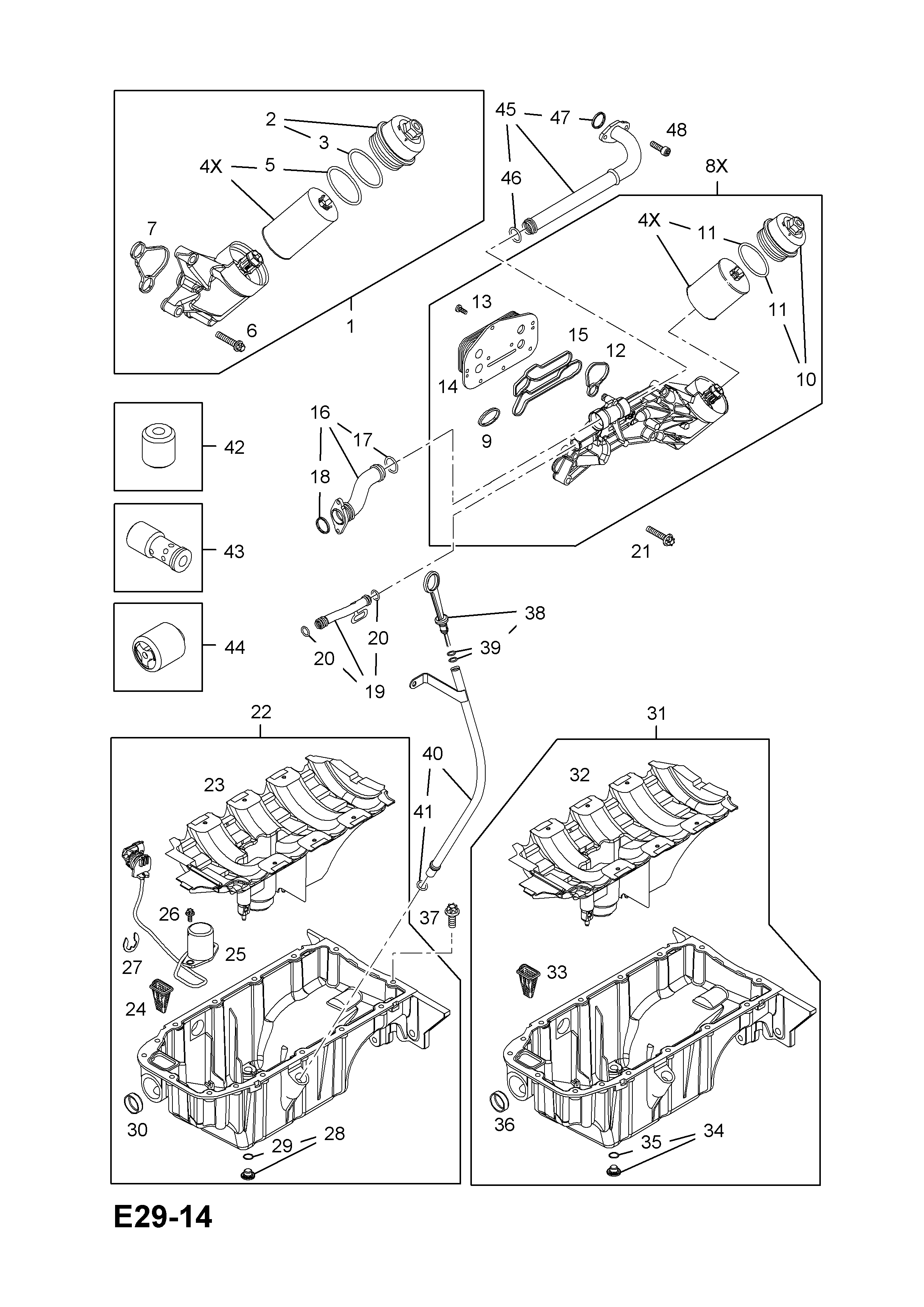 OIL PAN AND FITTINGS