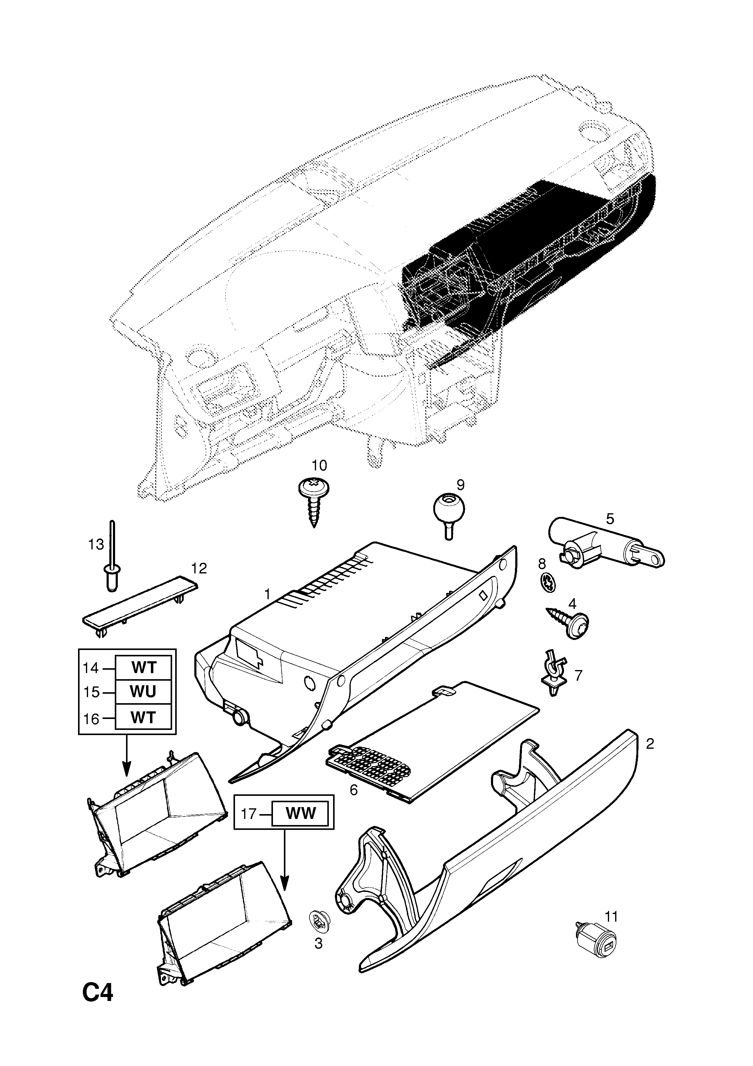 INSTRUMENT PANEL VEHICLE IDENTIFICATION PLATE FITTINGS