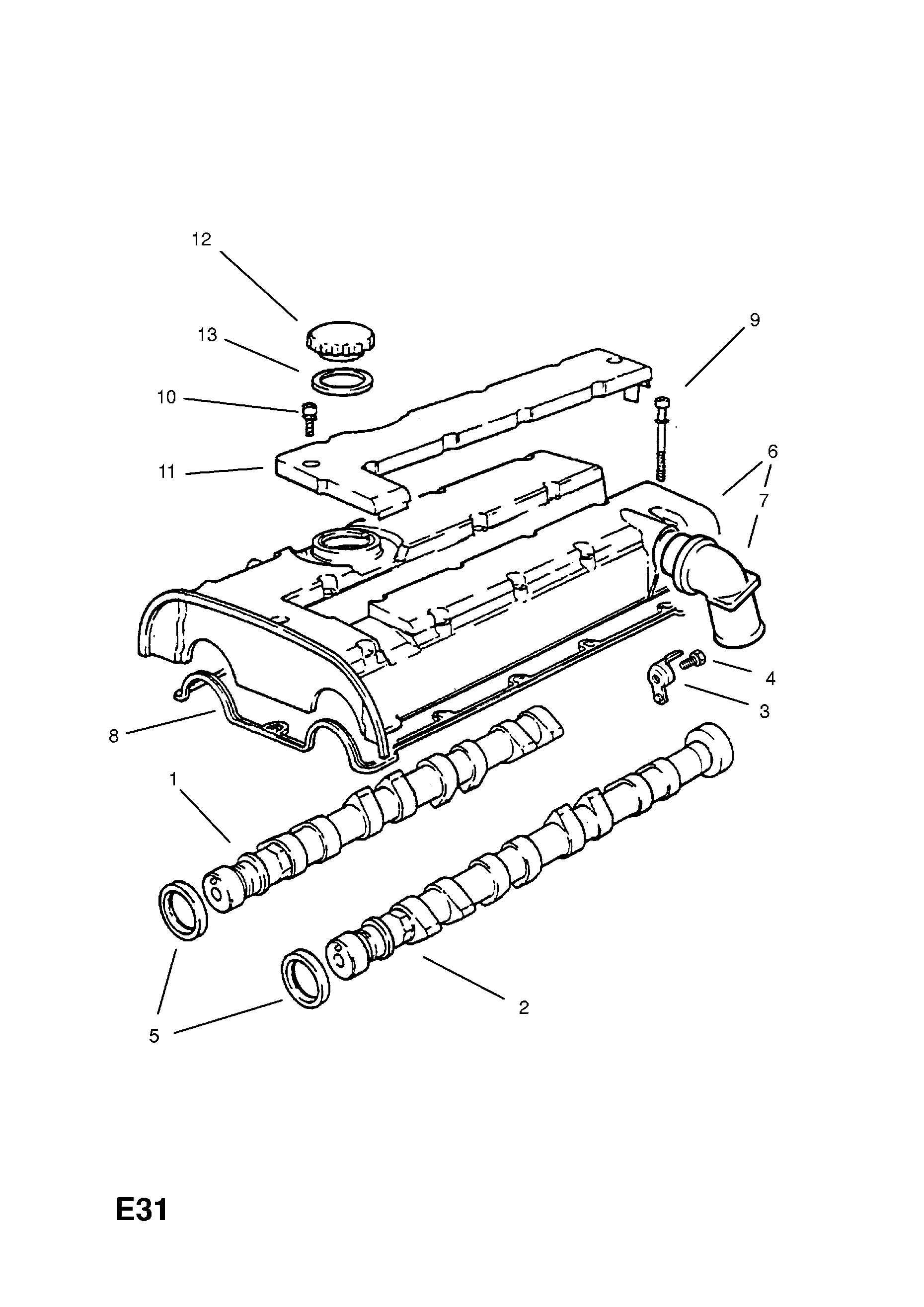CAMSHAFT AND CASE
