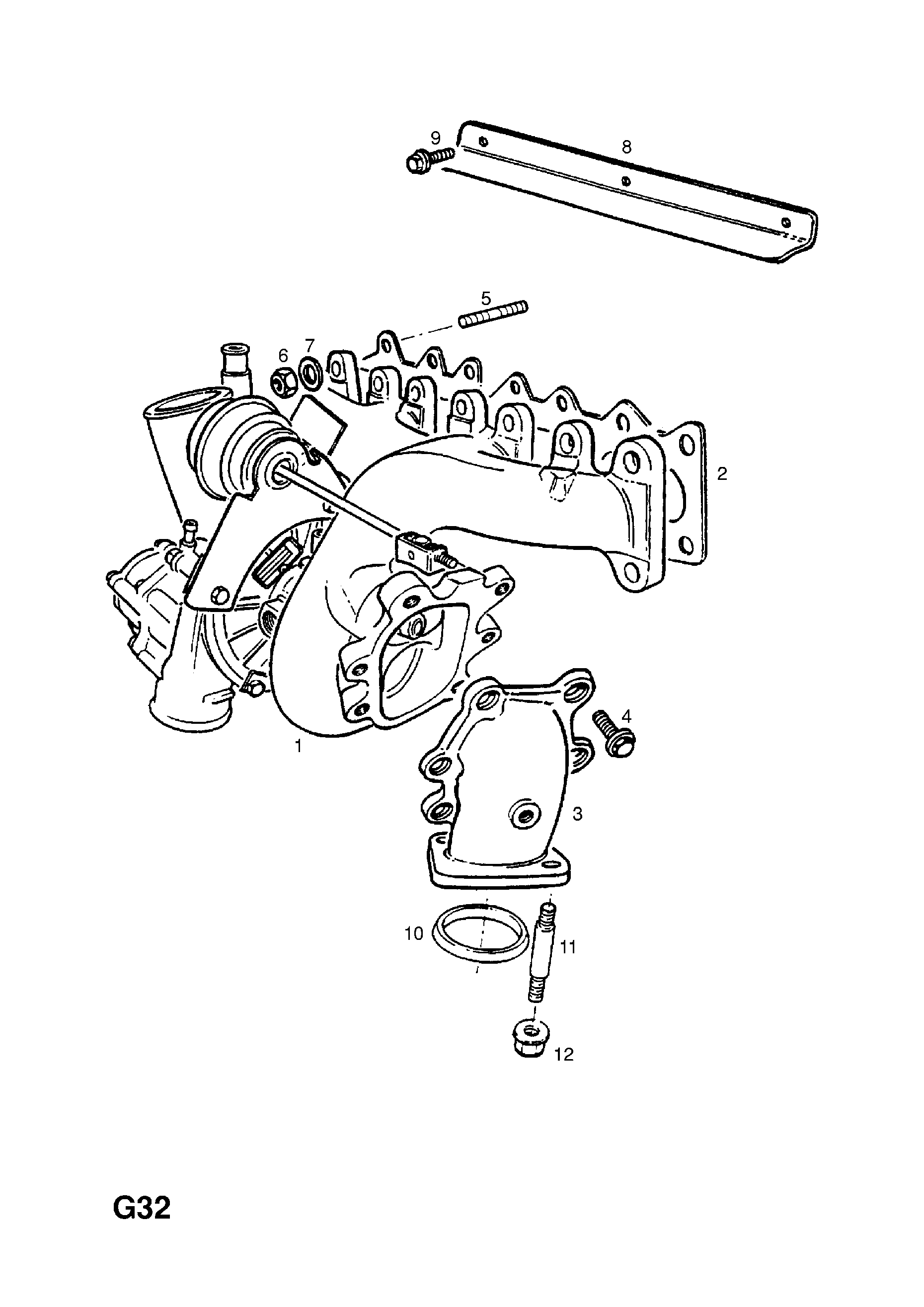 EXHAUST MANIFOLD (CONTD.) <small><i>[C20LET[LL7] ENGINE]</i></small>