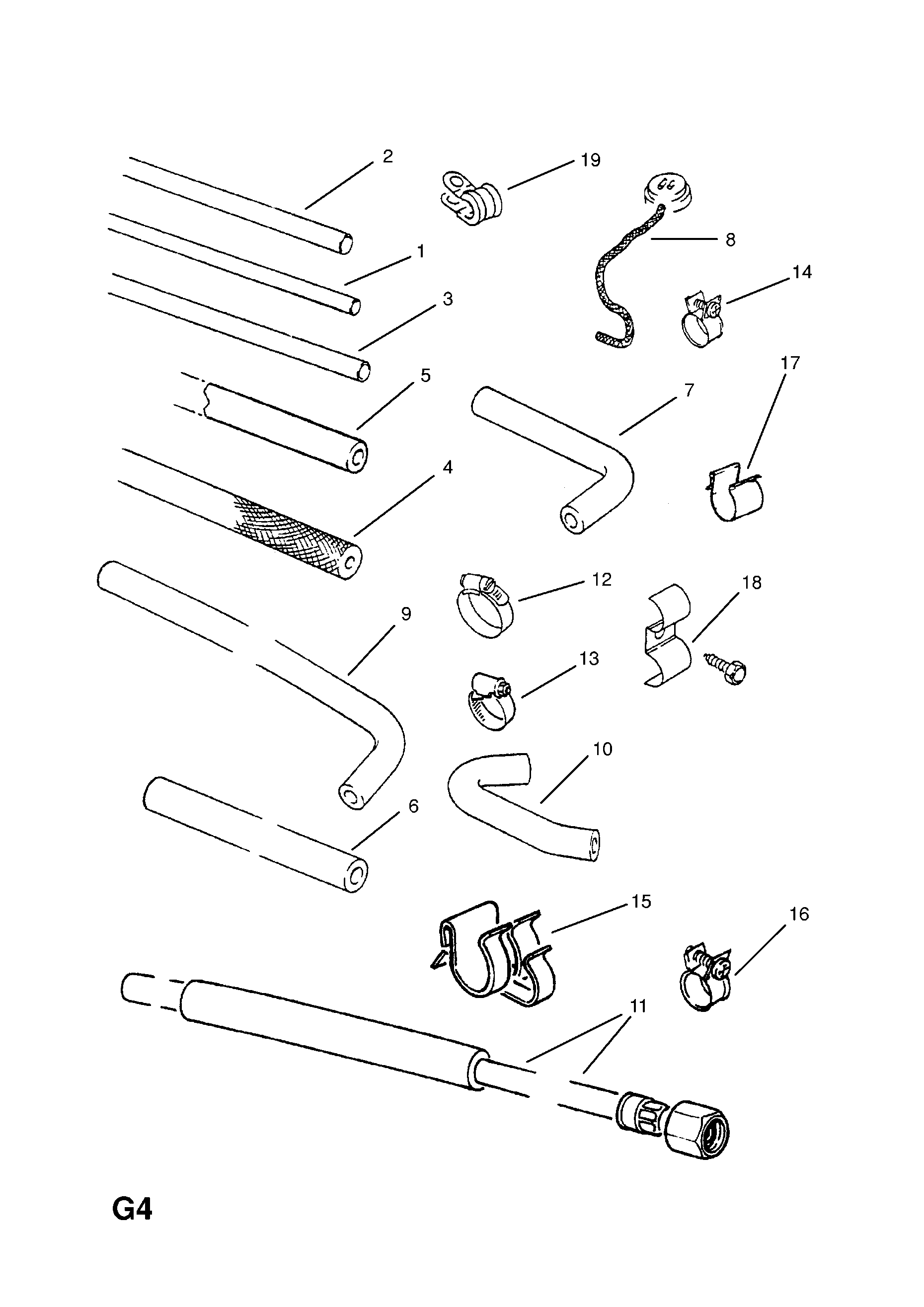 FUEL PIPES AND FITTINGS <small><i>[C20NE[LE4],C20XE[LJ1],X20XEV[L34],C20LET[LL7] ENGINES]</i></small>