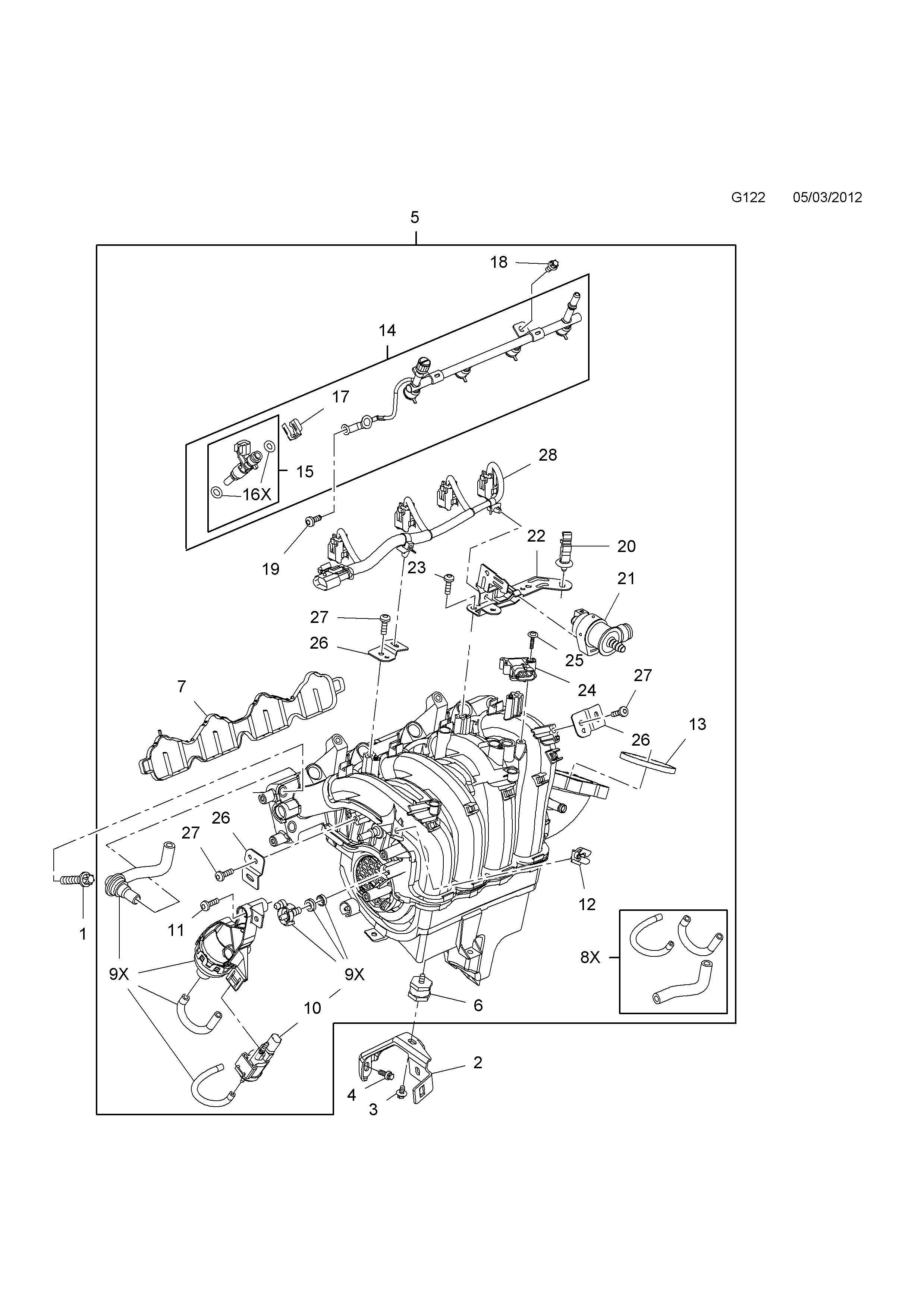 FUEL INJECTION DISTRIBUTION <small><i>[A16XER[LDE] PETROL ENGINE]</i></small>