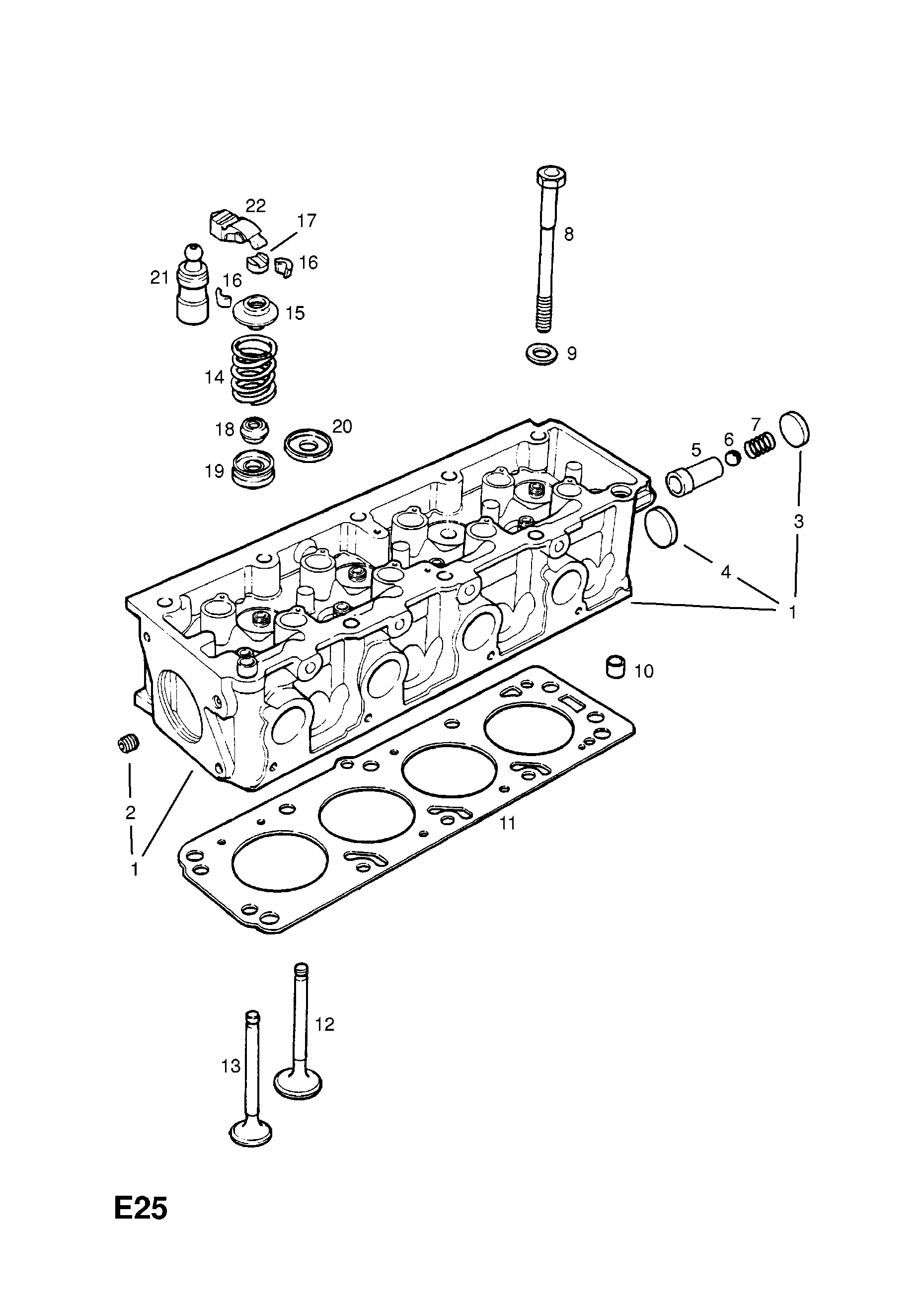 CYLINDER HEAD (EXCHANGE) [EXCEPT VAUXHALL] OPEL ASCONAC