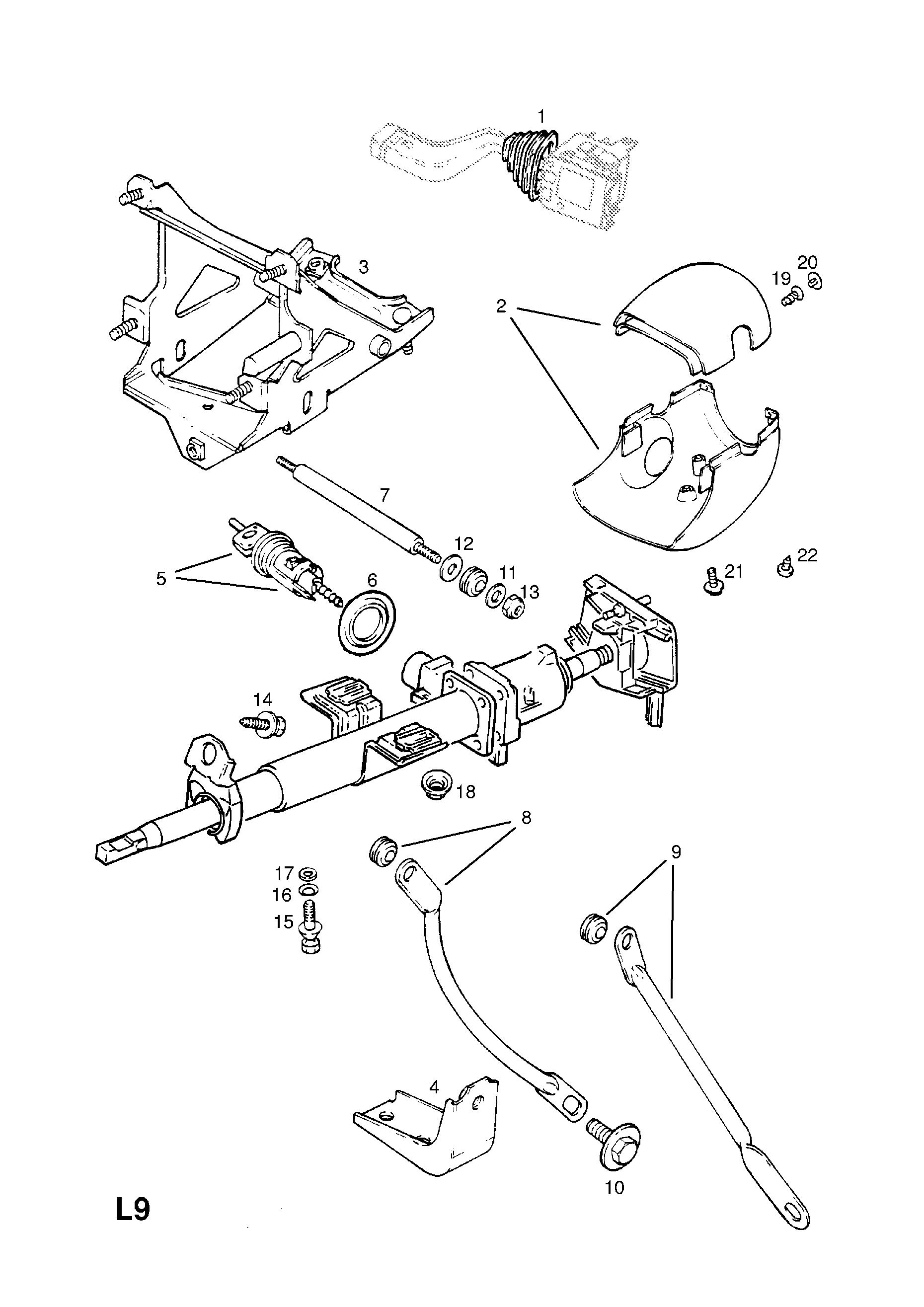 STEERING COLUMN (CONTD.) <small><i>[USED WITH AIR BAG EXCEPT TILTING COLUMN (CONTD.)]</i></small>