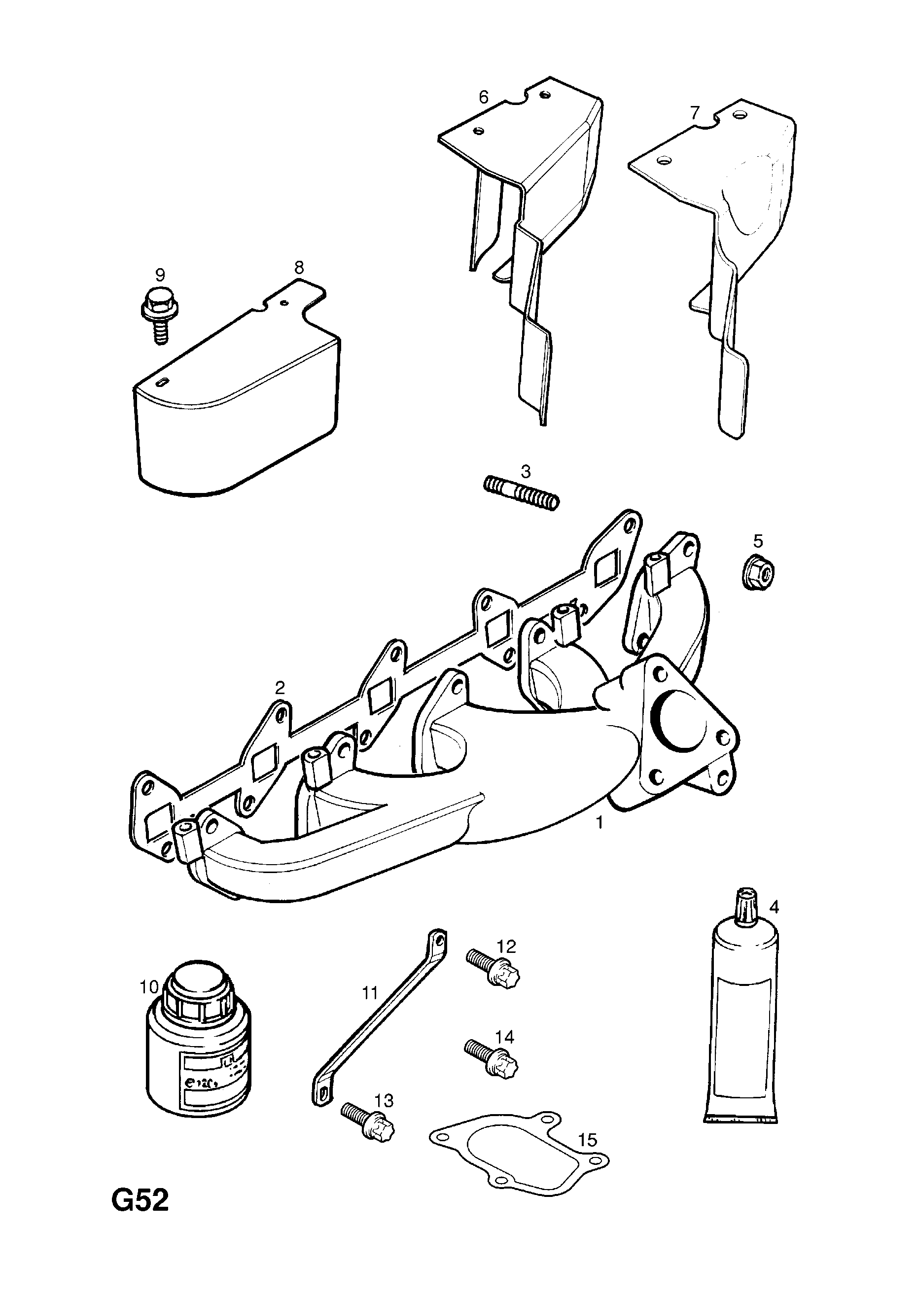 EXHAUST MANIFOLD (CONTD.) <small><i>[X20DTL[LD3],X20DTH[LD1],Y20DTH[LBS/LD1/LP4],Y22DTR[L50/LRE] ENGINES]</i></small>
