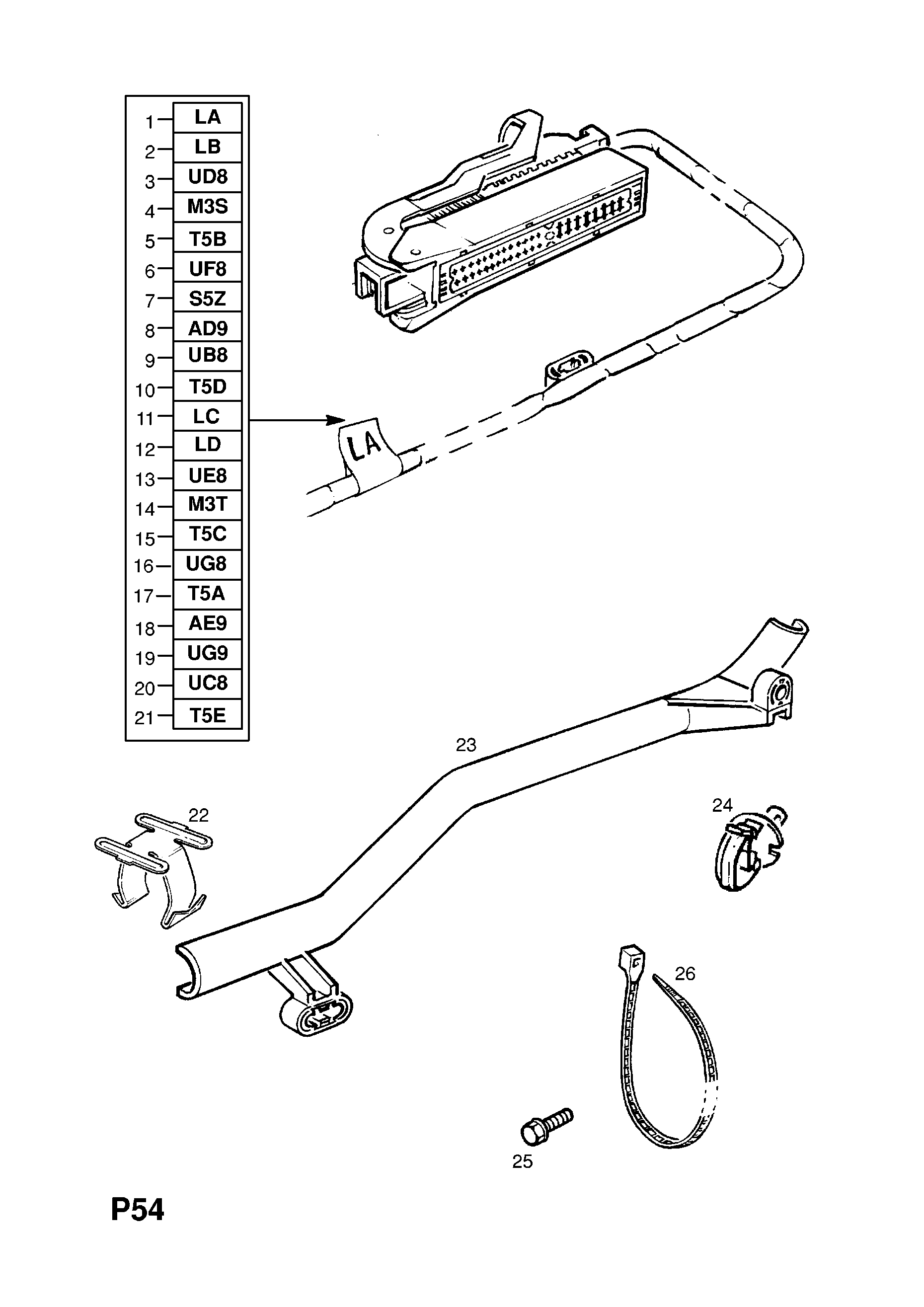 TRANSMISSION HARNESS <small><i>[USED WITH AUTOMATIC TRANSMISSION]</i></small>