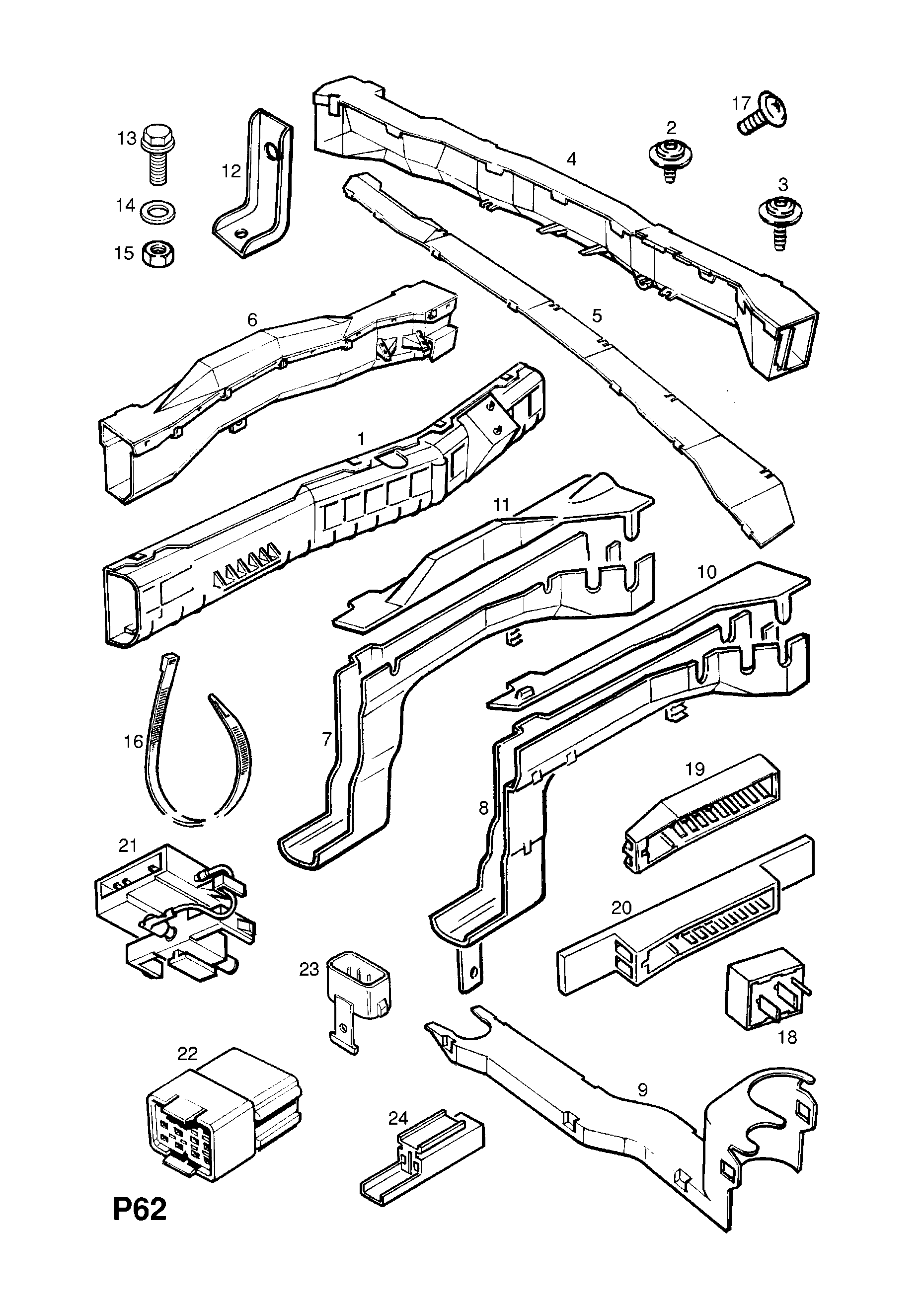 INSTRUMENT PANEL WIRING HARNESS FITTINGS