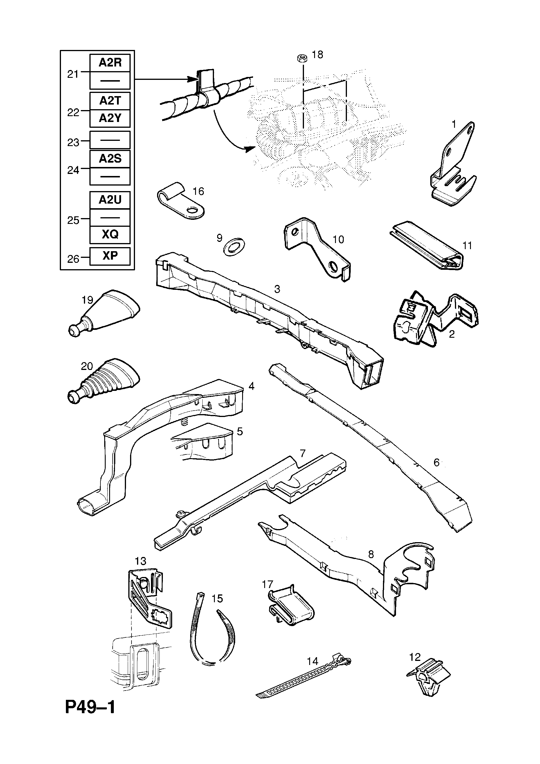 FUEL INJECTION HARNESS (CONTD.) <small><i>[C20SEL[L34],X20XEV[L34] ENGINES (EXCEPT VEHICLES WITH PLANT CODE L) (CONTD.)]</i></small>