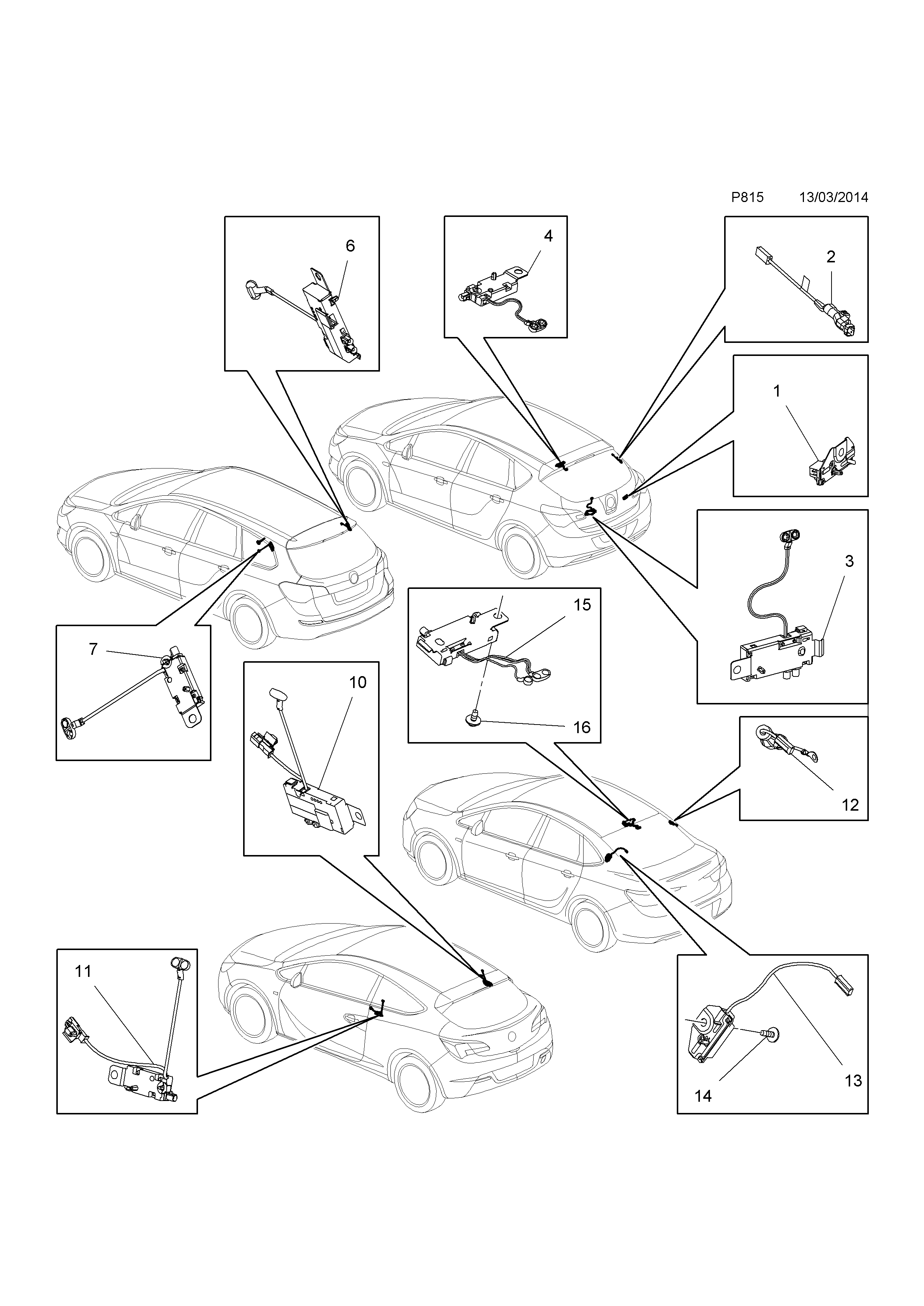 AERIAL <small><i>[FOR WINDOW DIVERSITY ANTENNA SYSTEM (SALOON 69)]</i></small>
