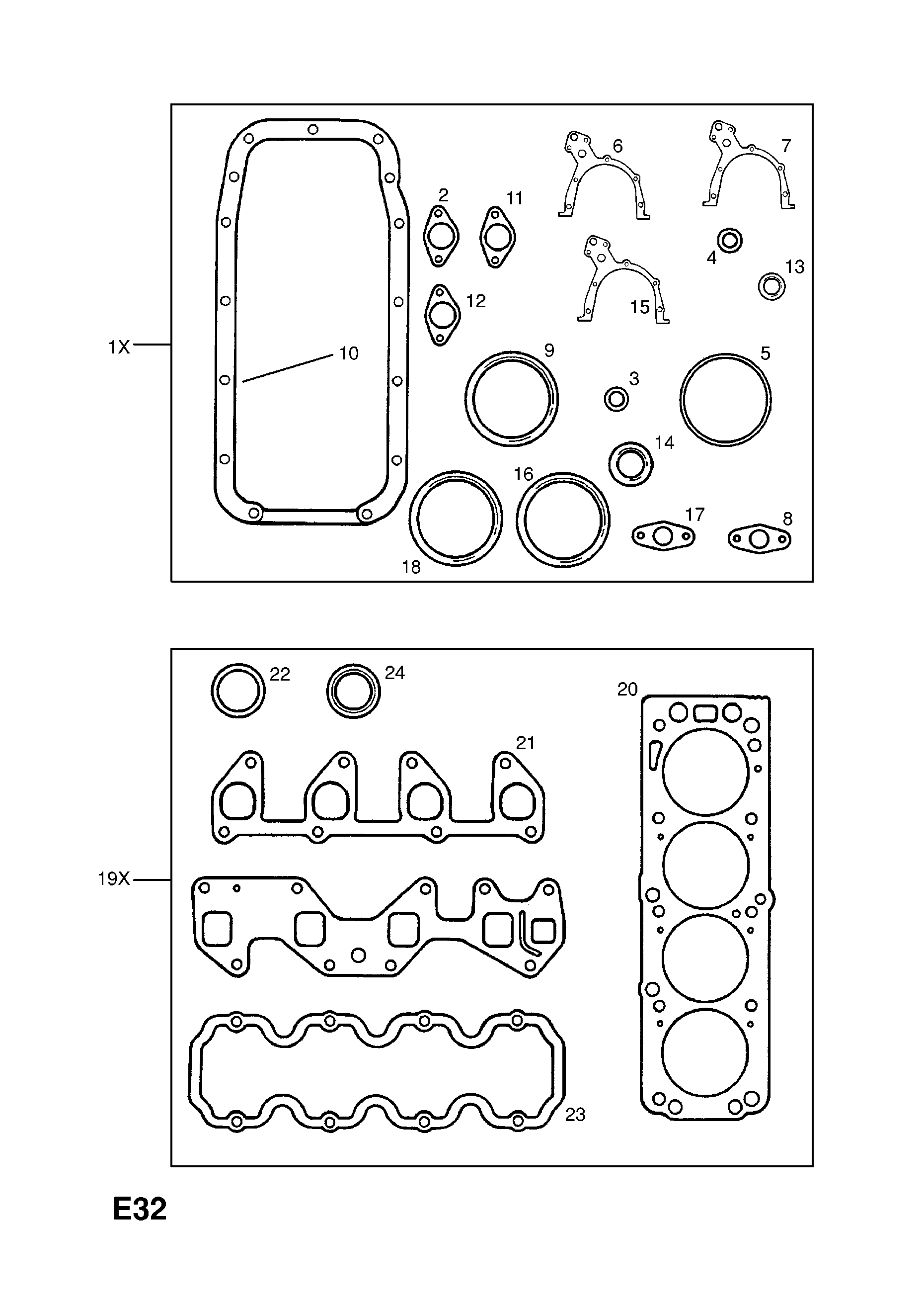 ENGINE GASKET SETS OPEL CORSAA