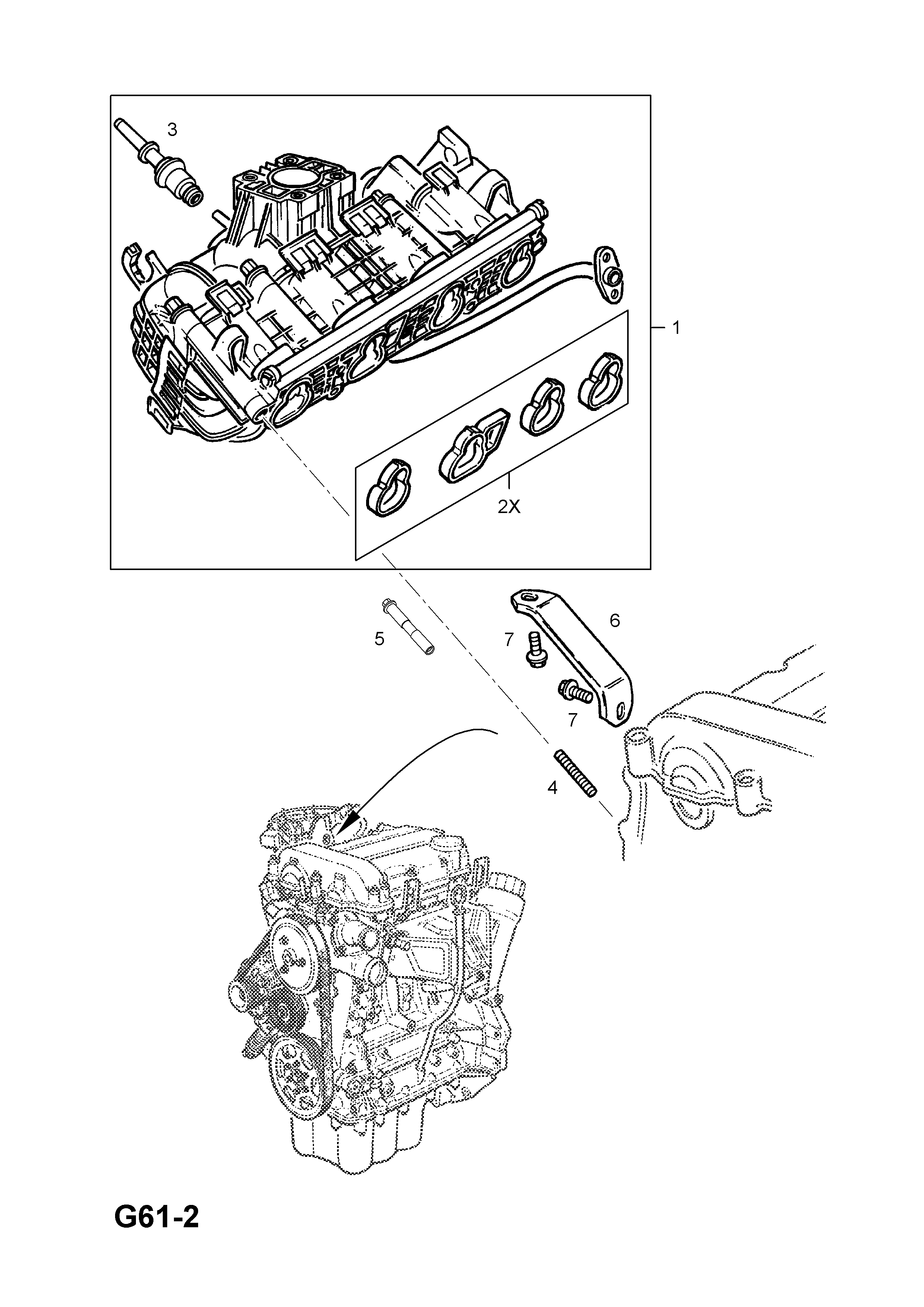 INDUCTION MANIFOLD (CONTD.) <small><i>[X12XE[LW4] ENGINE]</i></small>