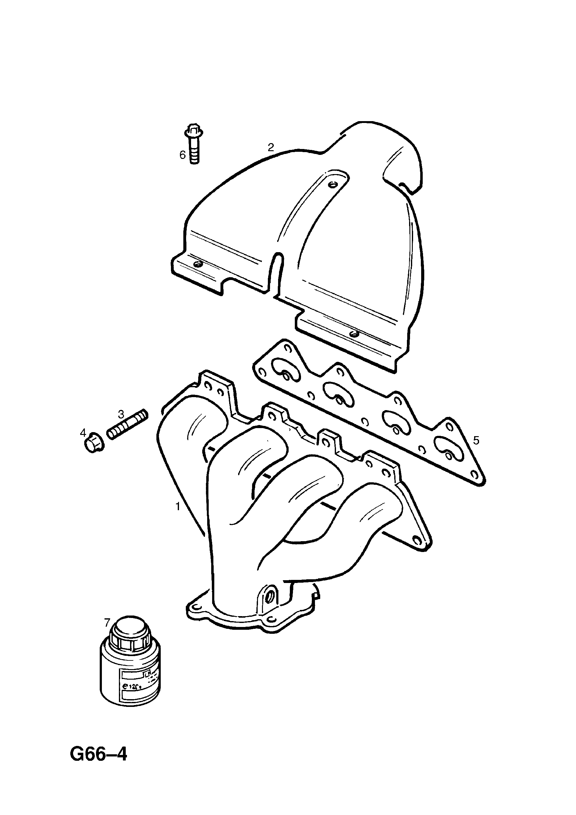 EXHAUST MANIFOLD (CONTD.) <small><i>[X14XE[L95] ENGINE]</i></small>