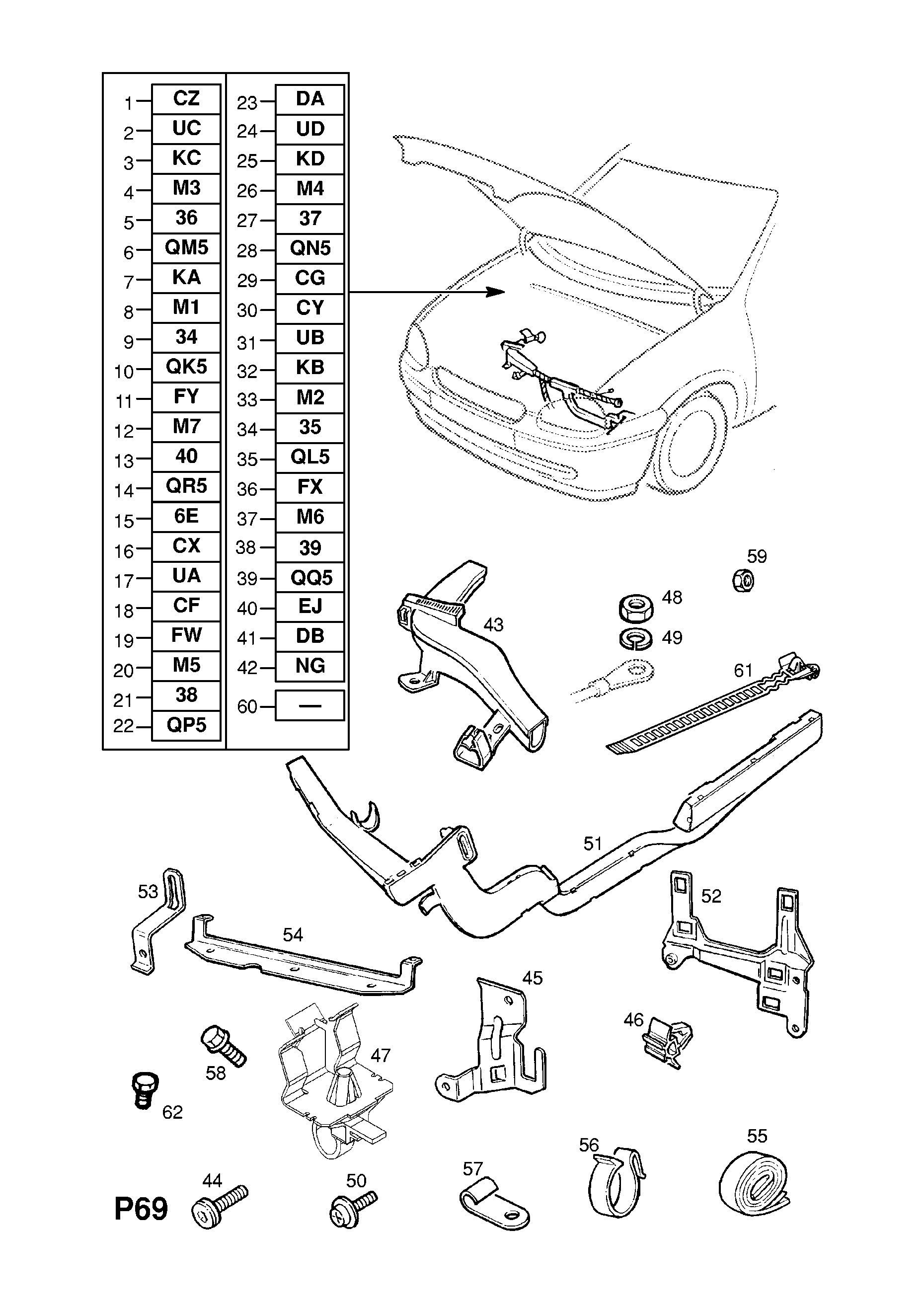 FUEL INJECTION HARNESS (CONTD.) <small><i>[X14XE[L95] ENGINE ESTATE (F35)]</i></small>