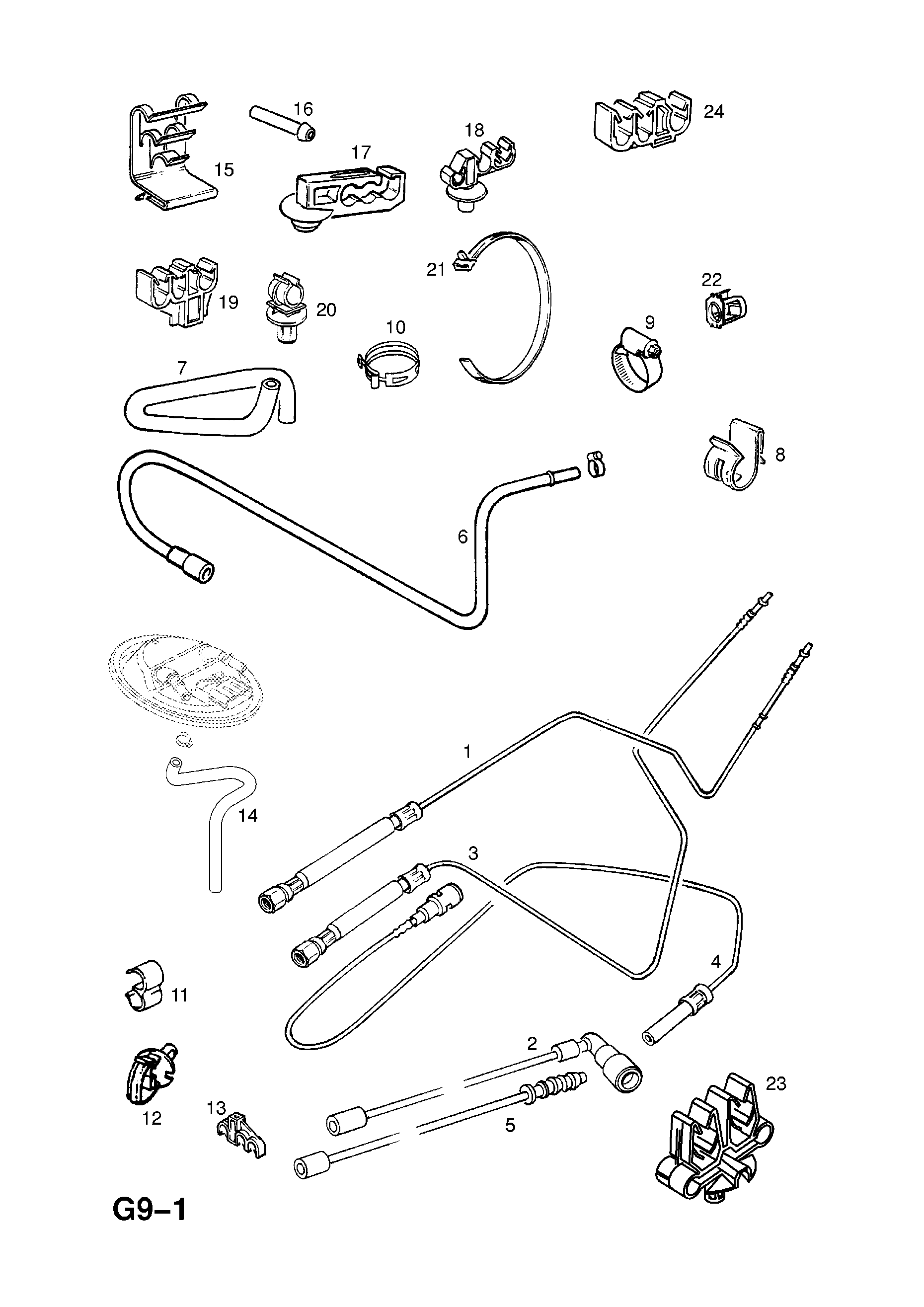 FUEL PIPES AND FITTINGS (CONTD.) <small><i>[ESTATE (F35)]</i></small>