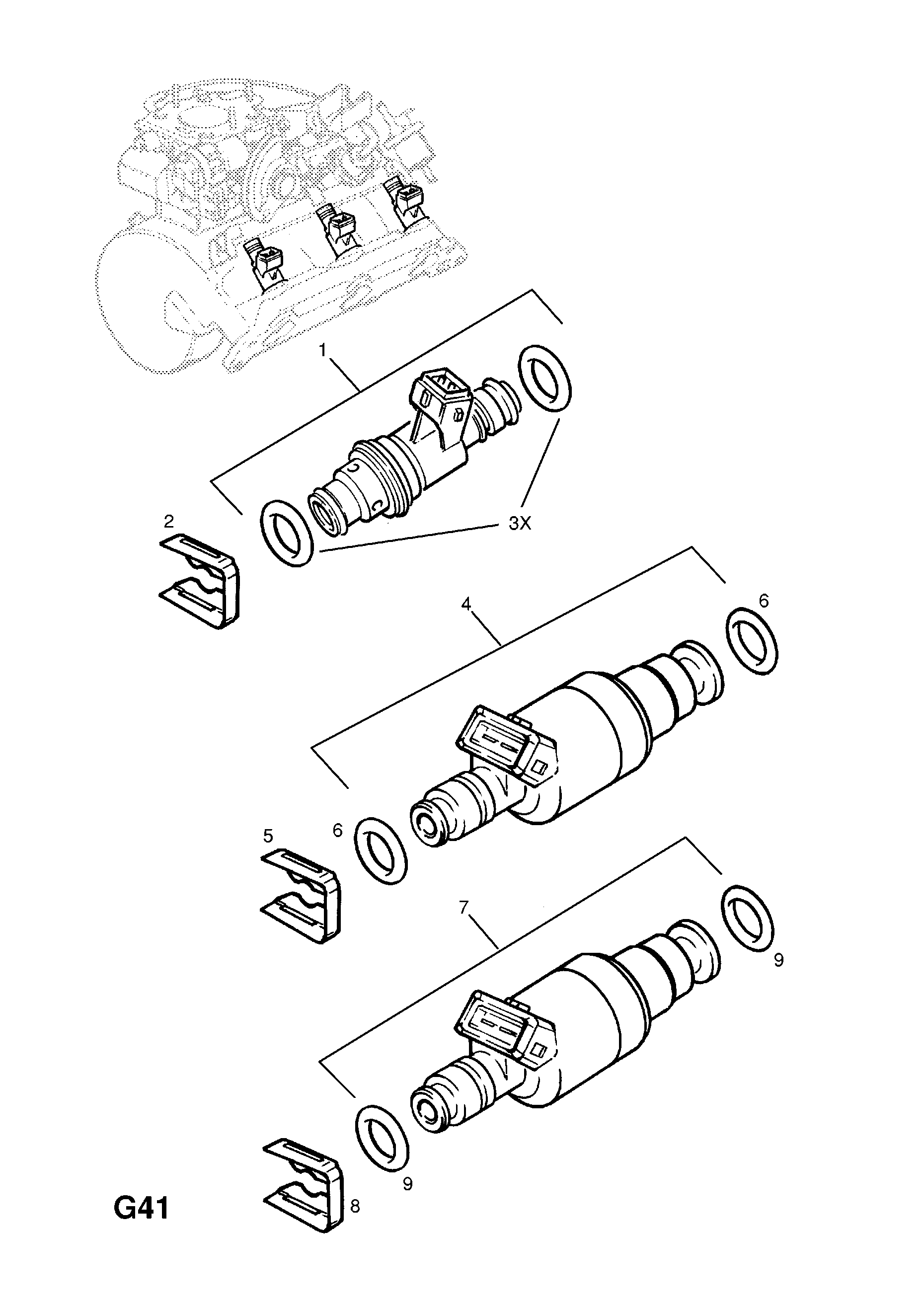 FUEL INJECTOR <small><i>[C14SEL[L95],X14XE[L95] ENGINES]</i></small>