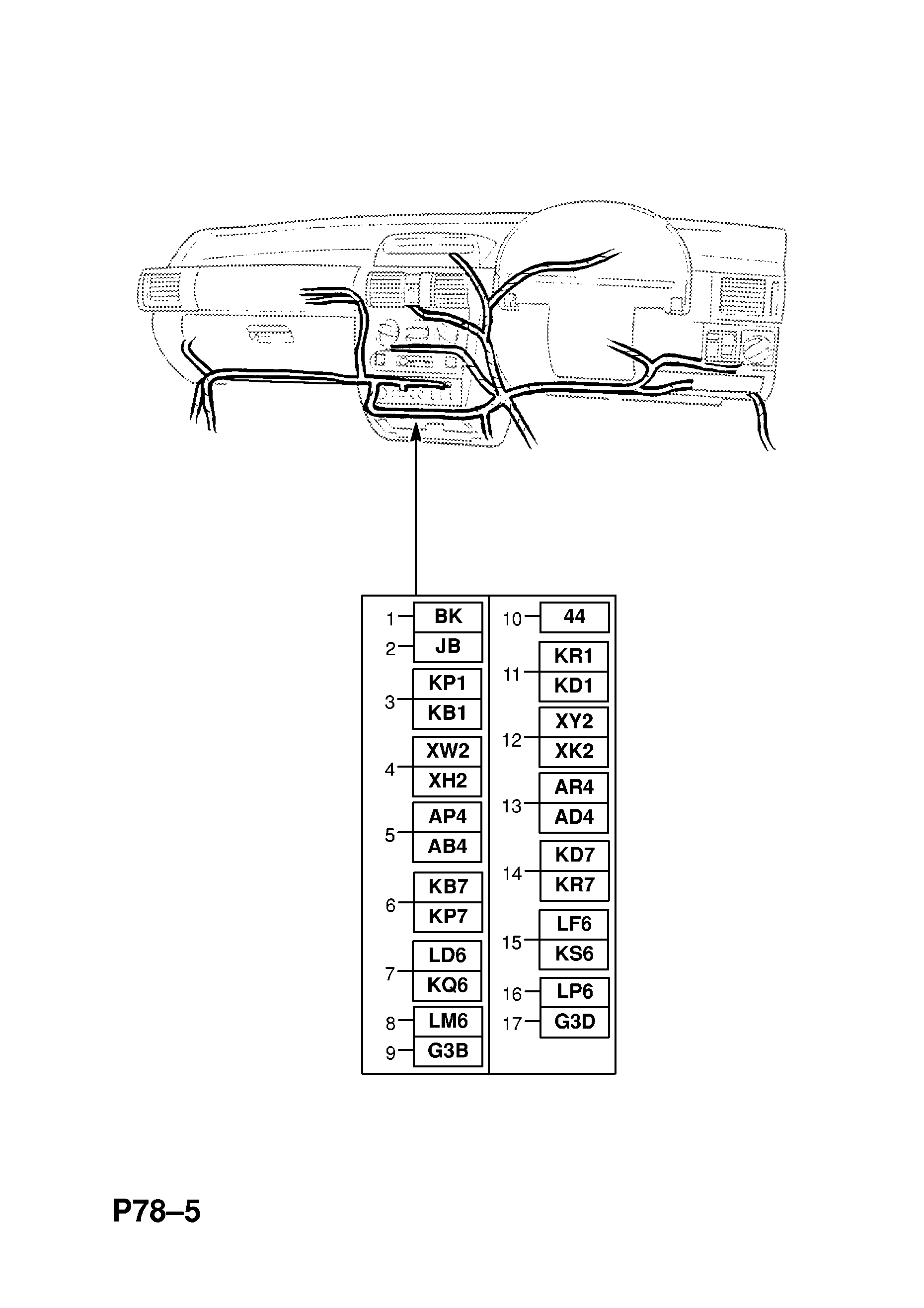 INSTRUMENT PANEL WIRING HARNESS (CONTD.) <small><i>[EXCEPT AIR CONDITIONING WITH ANTI-THEFT WARNING SYSTEM (CONTD.) COUPE (75,F07) (CONTD.)]</i></small>