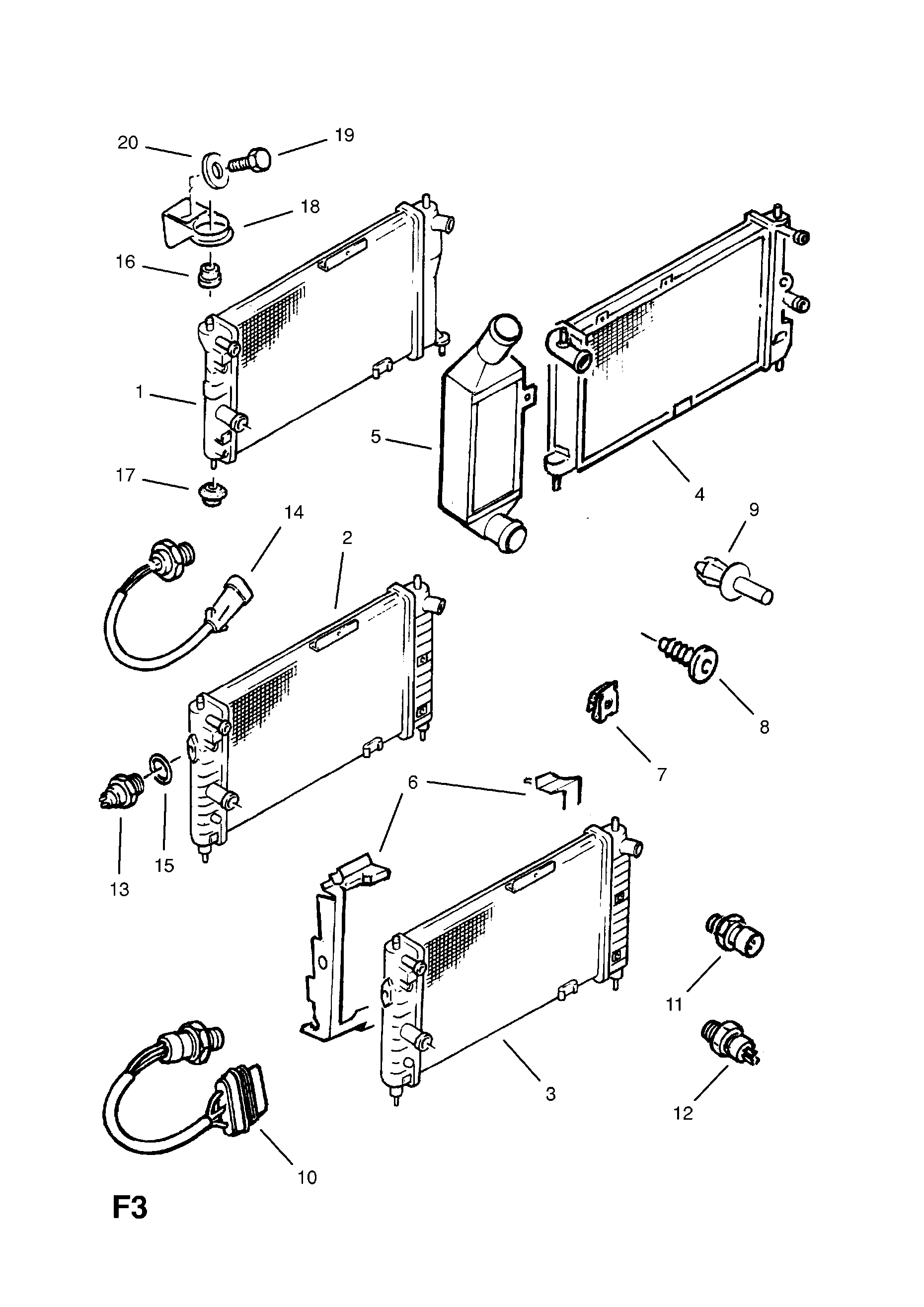 RADIATOR MOUNTING PARTS <small><i>[DIESEL ENGINES]</i></small>