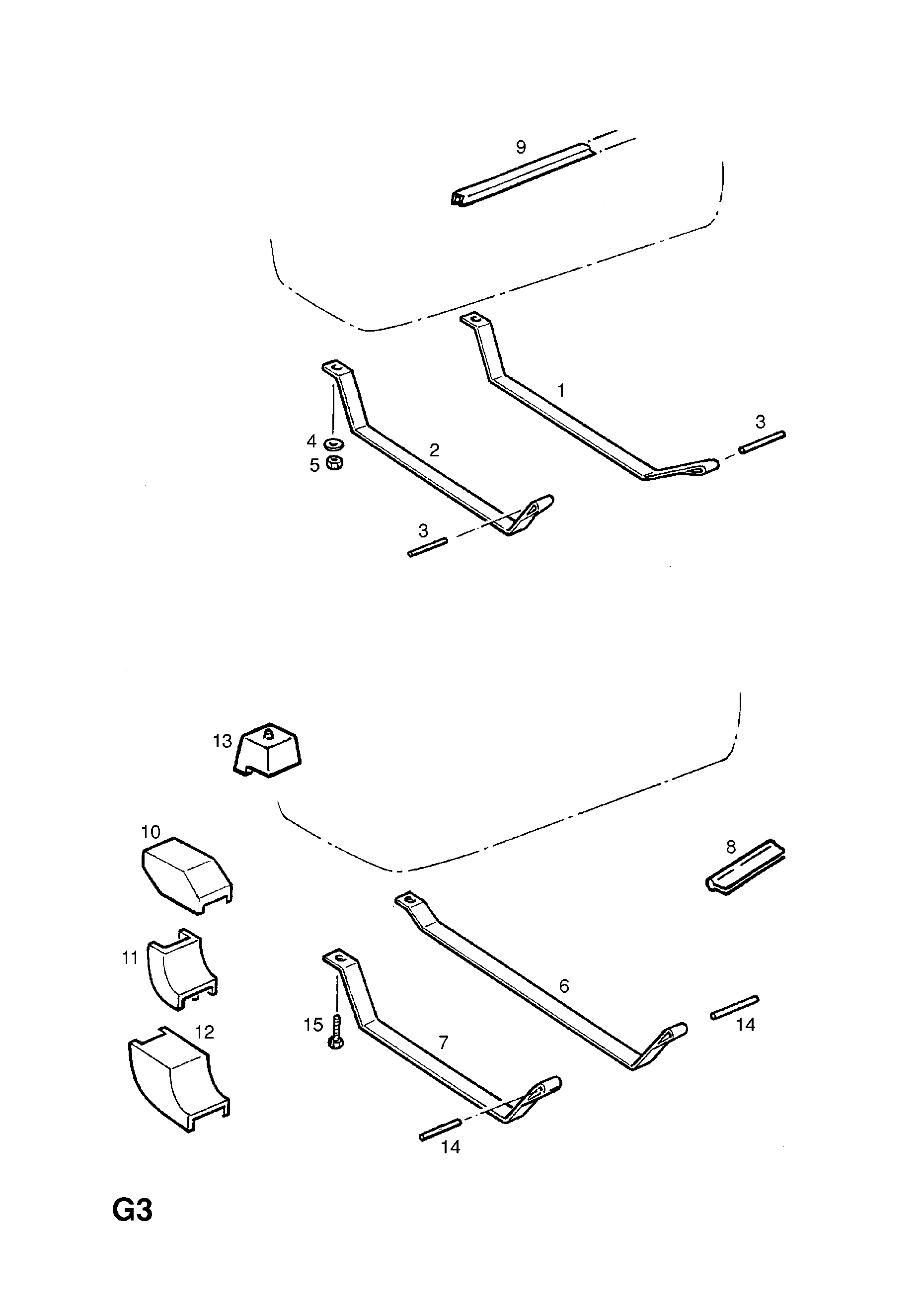 FUEL TANK MOUNTINGS <small><i>[HATCH,SALOON,CONVERTIBLE (33,34,39,43,44,49)]</i></small>