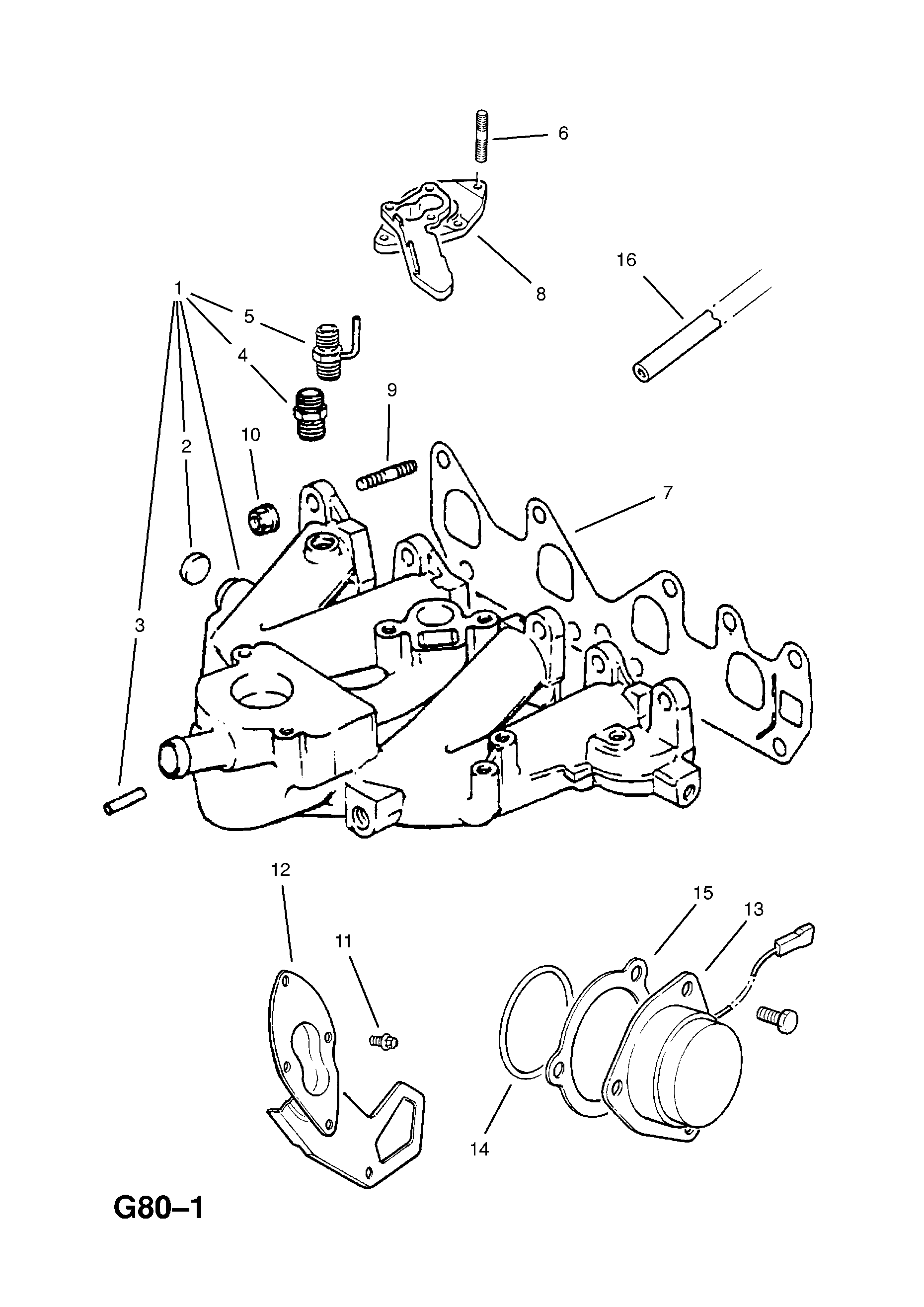 INDUCTION MANIFOLD (CONTD.) <small><i>[E18NV[LV9],S18NV[LV9],C18NZ[LH8] PETROL ENGINES]</i></small>