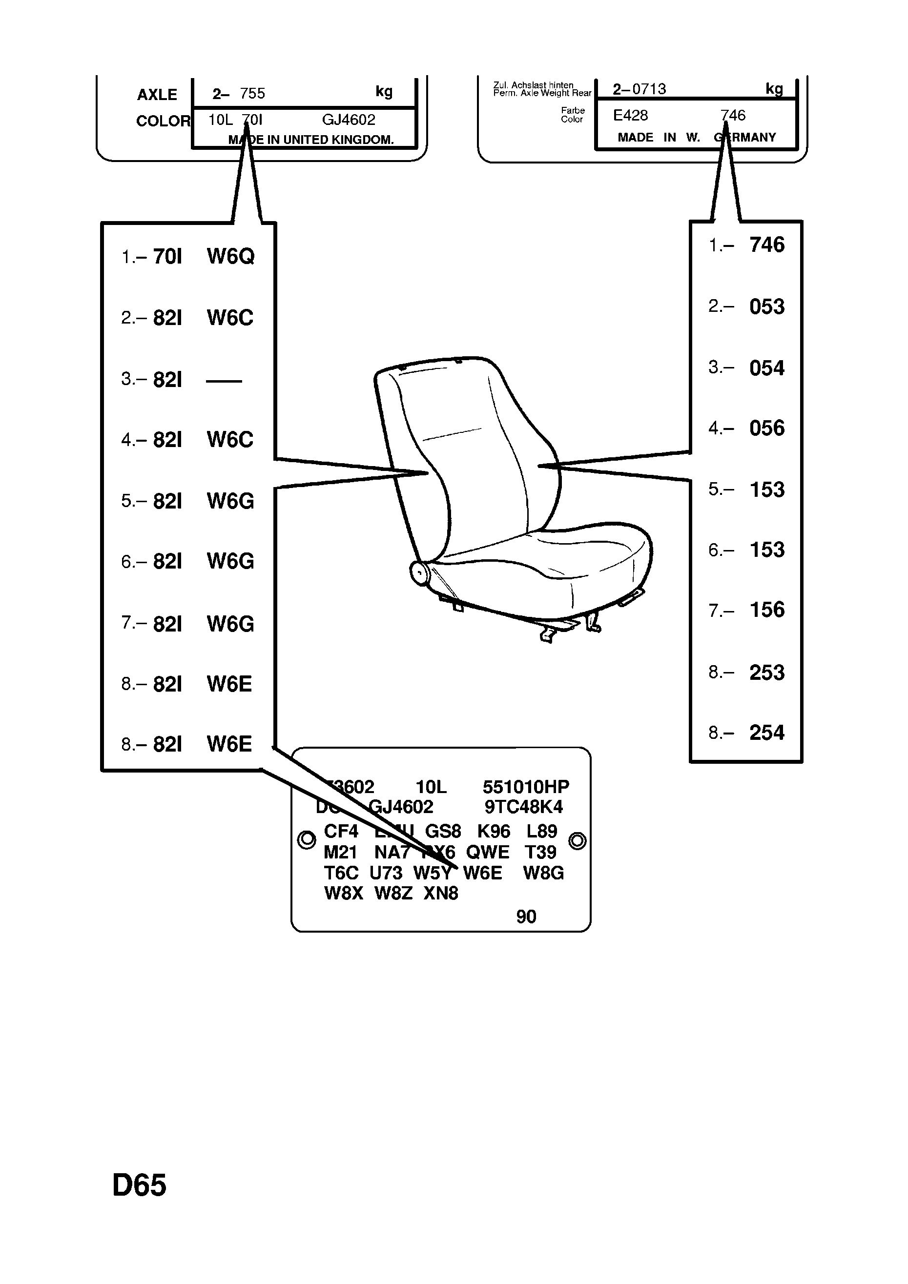 BACK / SQUAB TRIM (CONTD.) <small><i>[EXCEPT SPORTS SEAT (CONTD.)]</i></small>