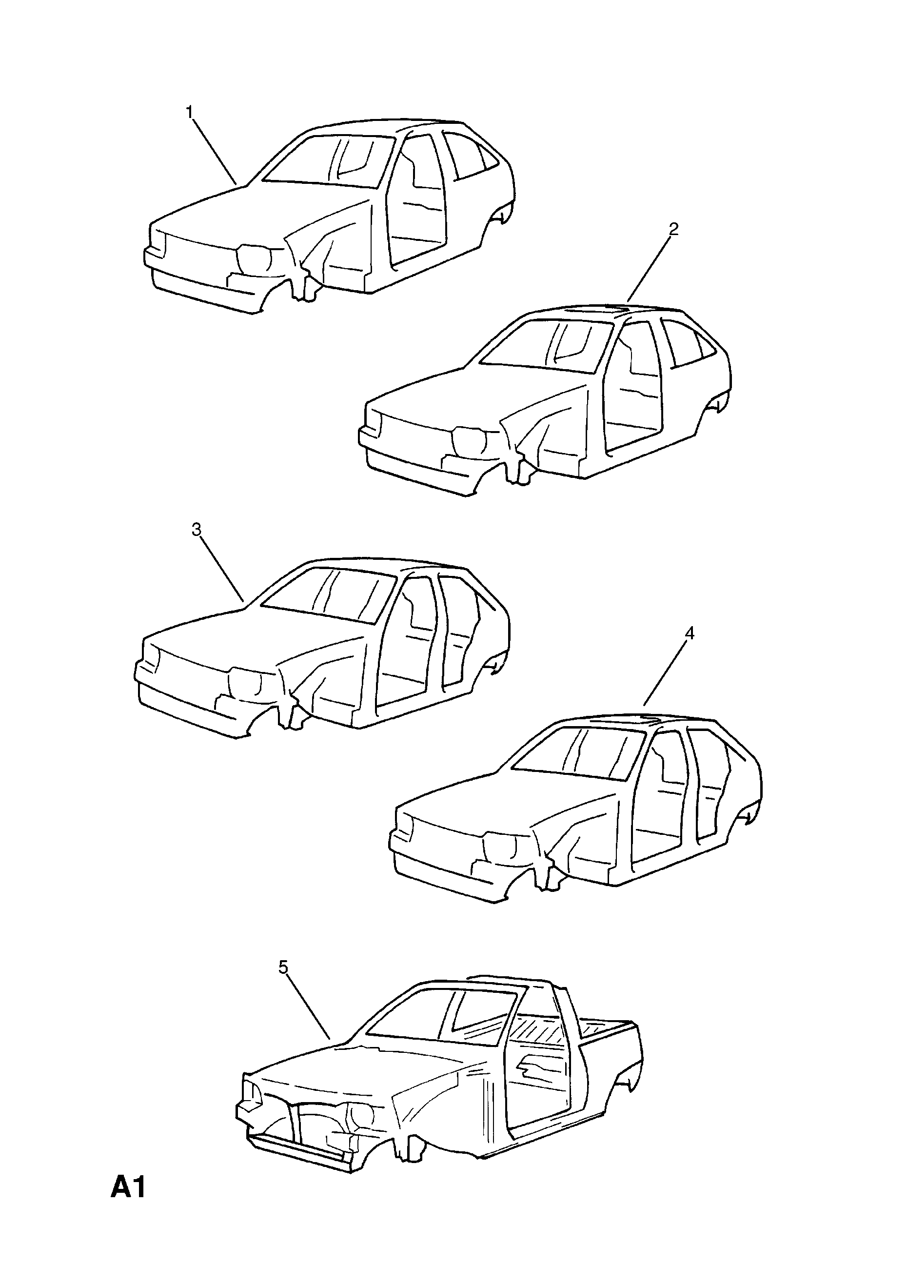 BODY SHELL <small><i>[CONVERTIBLE (43) EXCEPT GSI,GTE]</i></small>