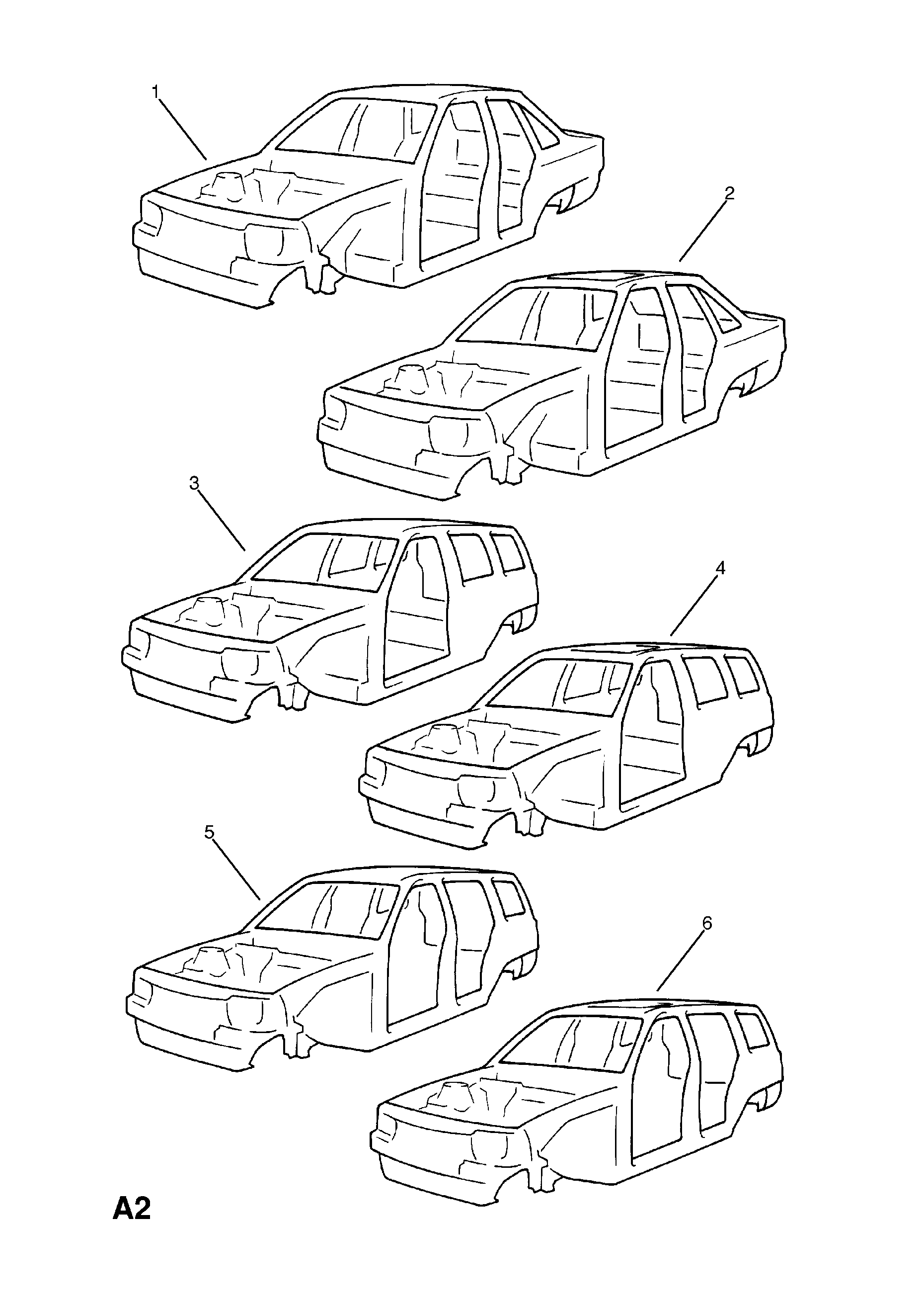 BODY SHELL (CONTD.) <small><i>[3 DOOR ESTATE (35,45) EXCEPT SUN ROOF]</i></small>
