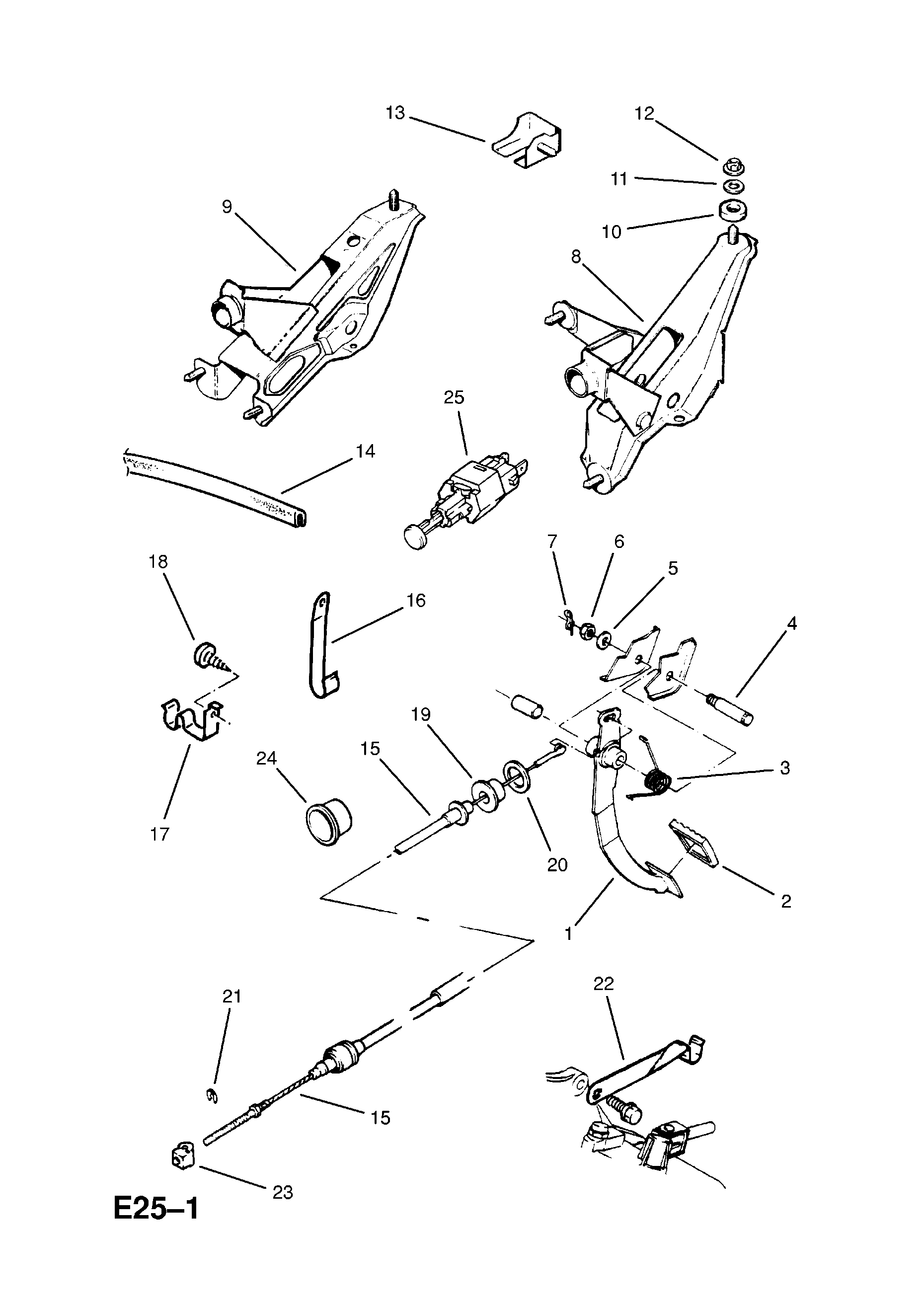 CLUTCH PEDAL AND FIXINGS <small><i>[MANUAL TRANSMISSION]</i></small>