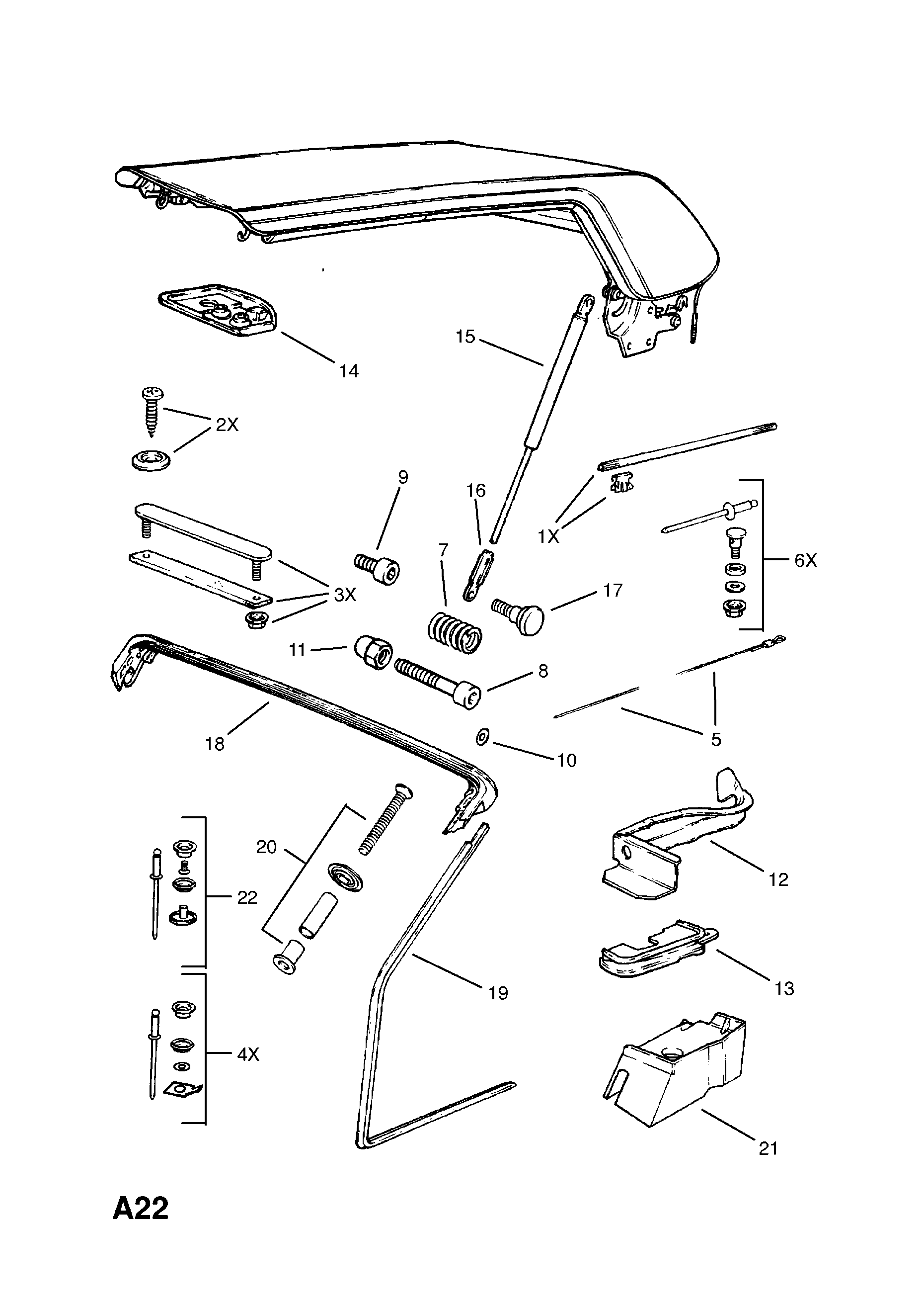 FOLDING ROOF FITTINGS <small><i>[CONVERTIBLE (43)]</i></small>