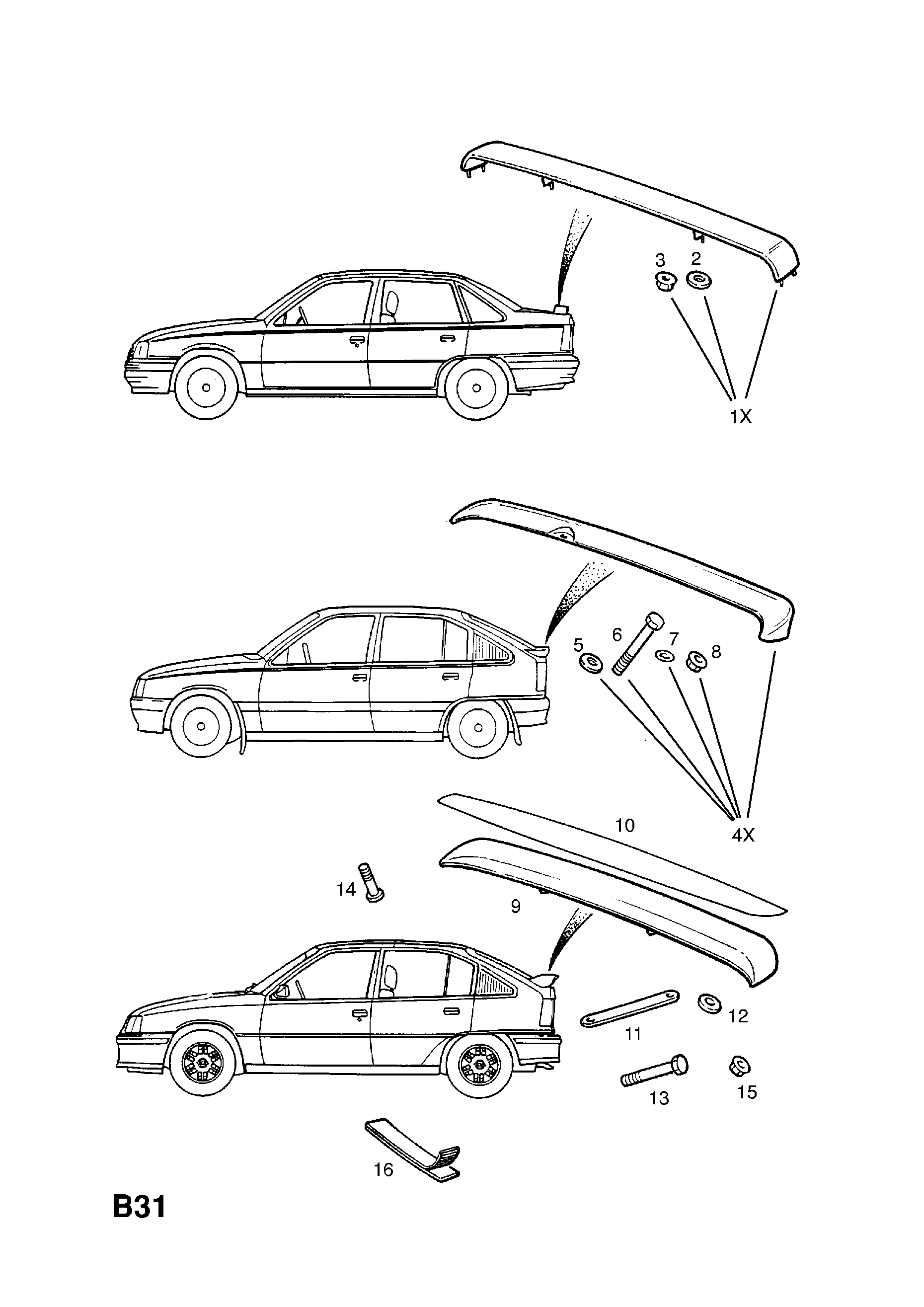 TAIL GATE SPOILER <small><i>[HATCH (43,44) GSI,GTE]</i></small>