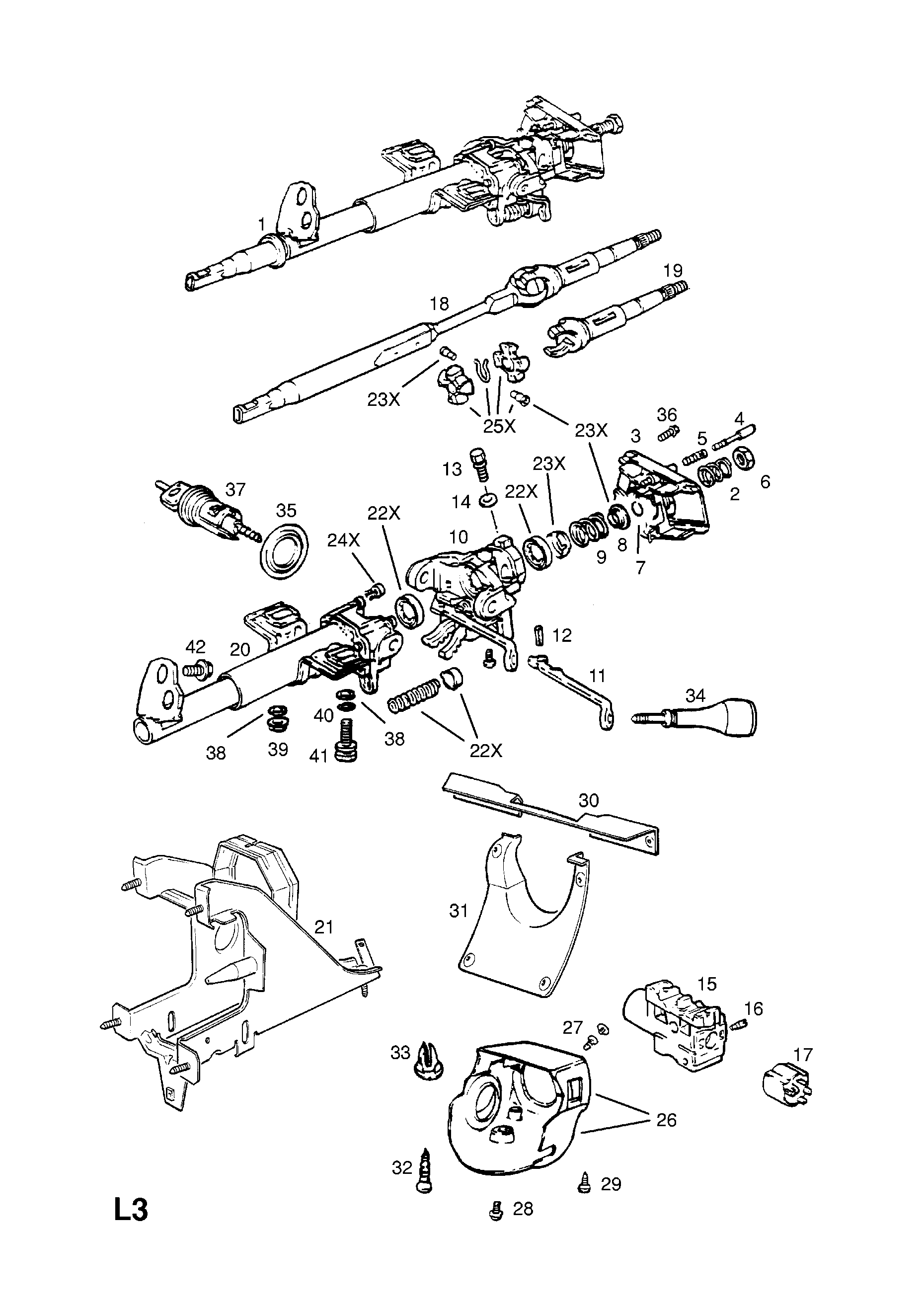 STEERING COLUMN (CONTD.) <small><i>[FOR TILTING STEERING COLUMN]</i></small>