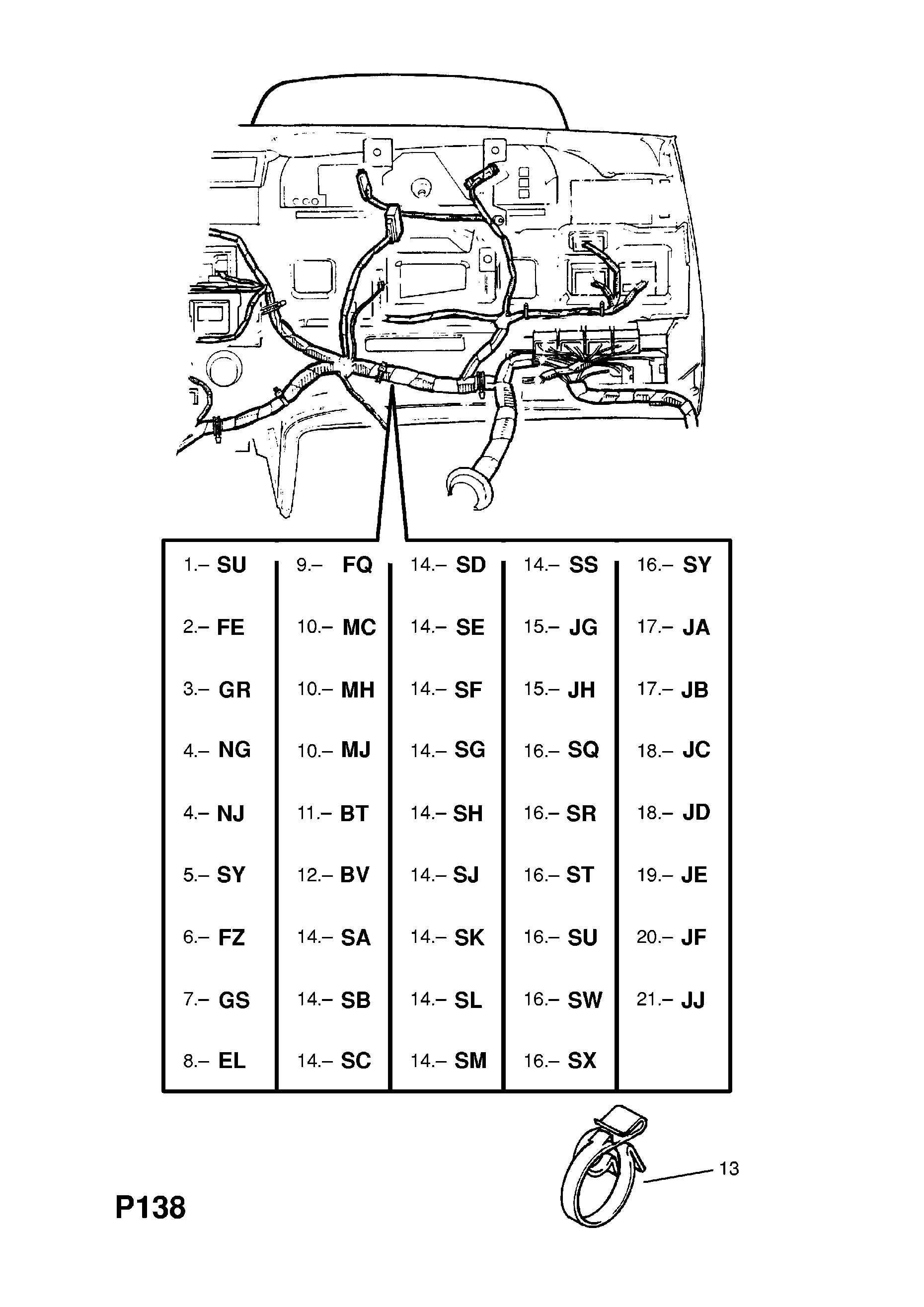 INSTRUMENT PANEL WIRING HARNESS (CONTD.) <small><i>[EXCEPT LCD INSTRUMENTS (LHD)  -L2699999  -L5999999  -LE299999  -MB523999 (CONTD.)]</i></small>