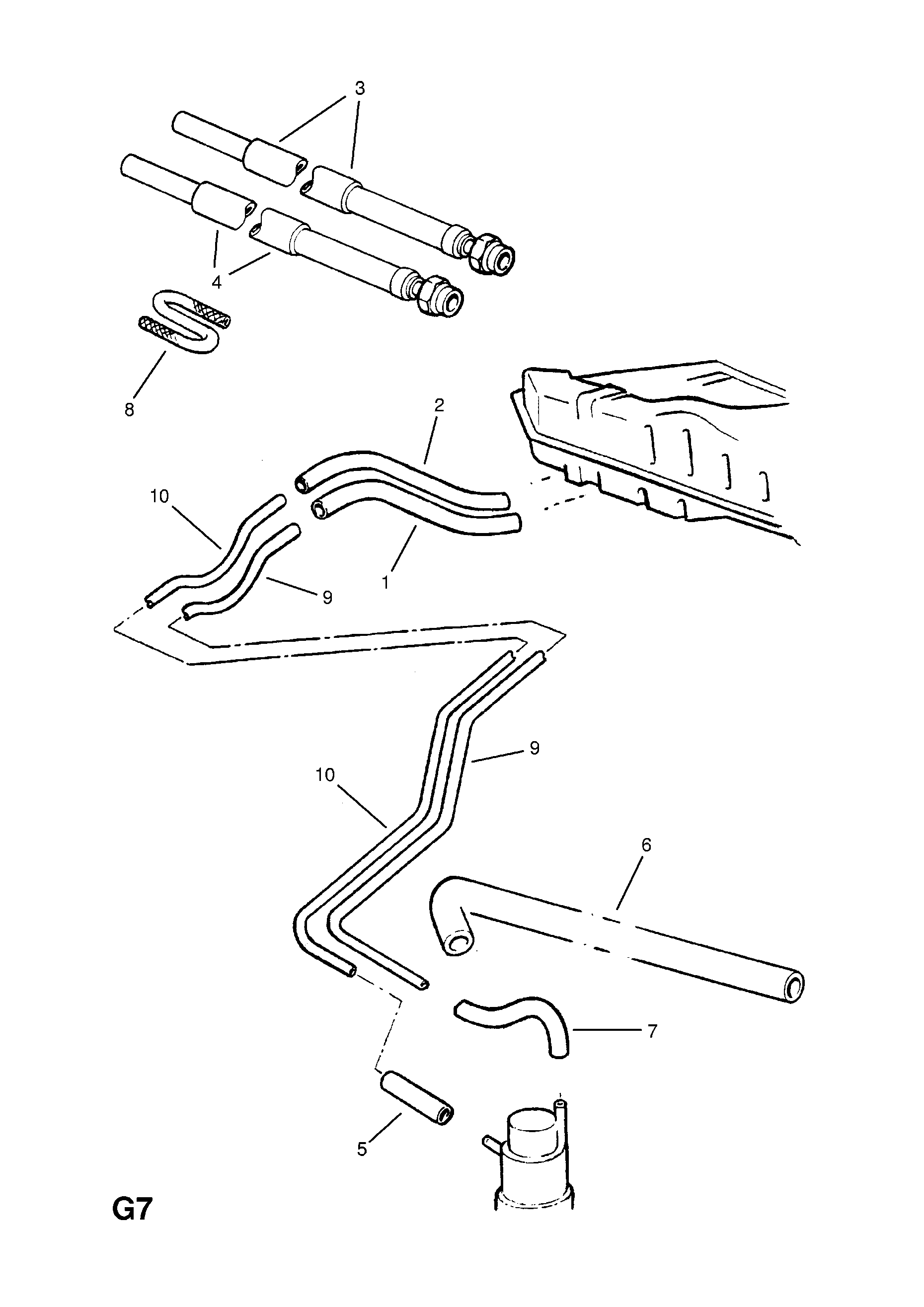 FUEL PIPES AND FITTINGS (CONTD.) <small><i>[20NE[LE4],20SEH[2H4],20SER[2H4],20XE[LJ1],C20NE[LE4],C20XE[LJ1] PETROL ENGINES]</i></small>