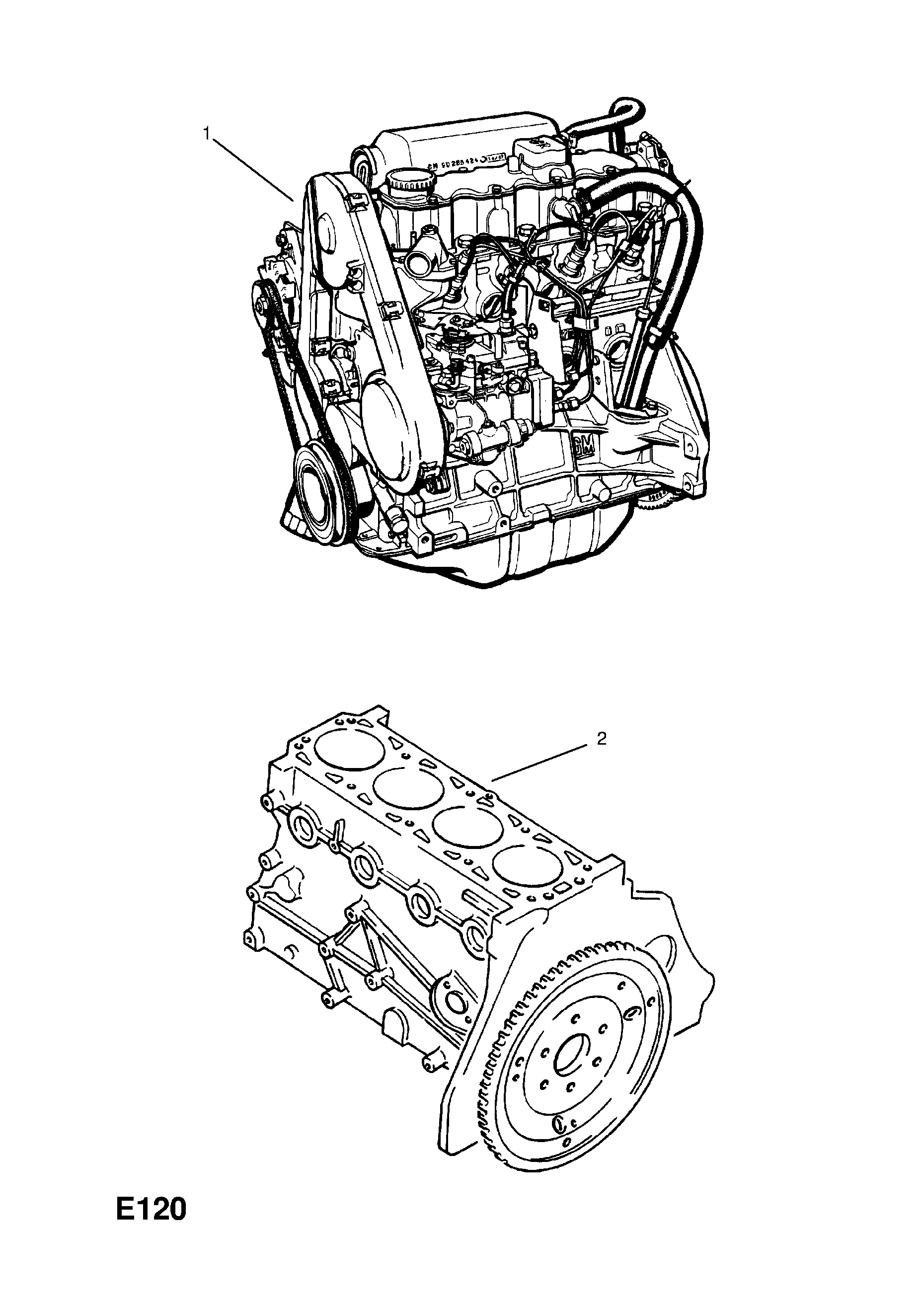 SHORT MOTOR (EXCHANGE) <small><i>[USED WITH FIVE SPEED MANUAL TRANSMISSION]</i></small>