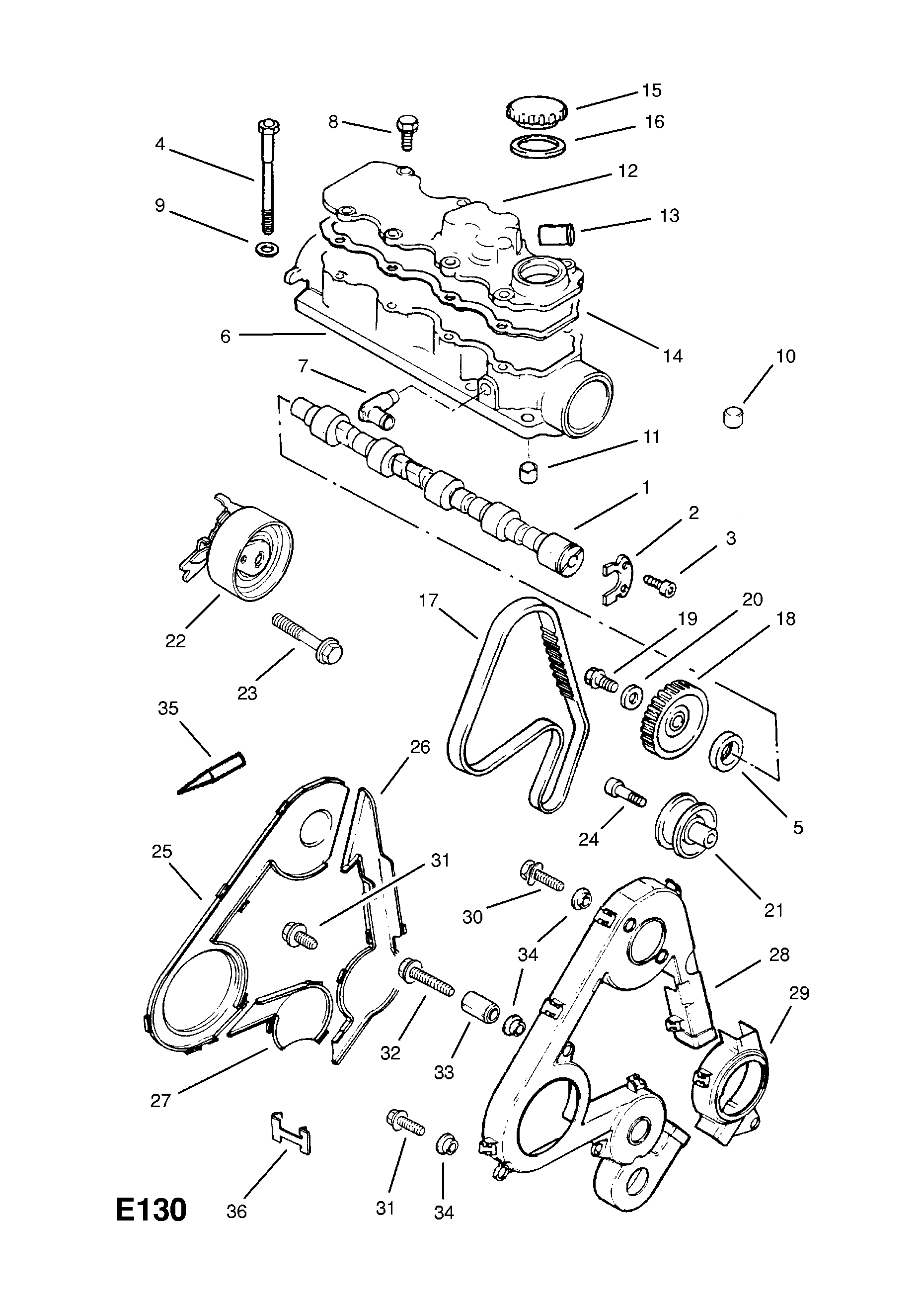 CAMSHAFT COVER AND GASKET