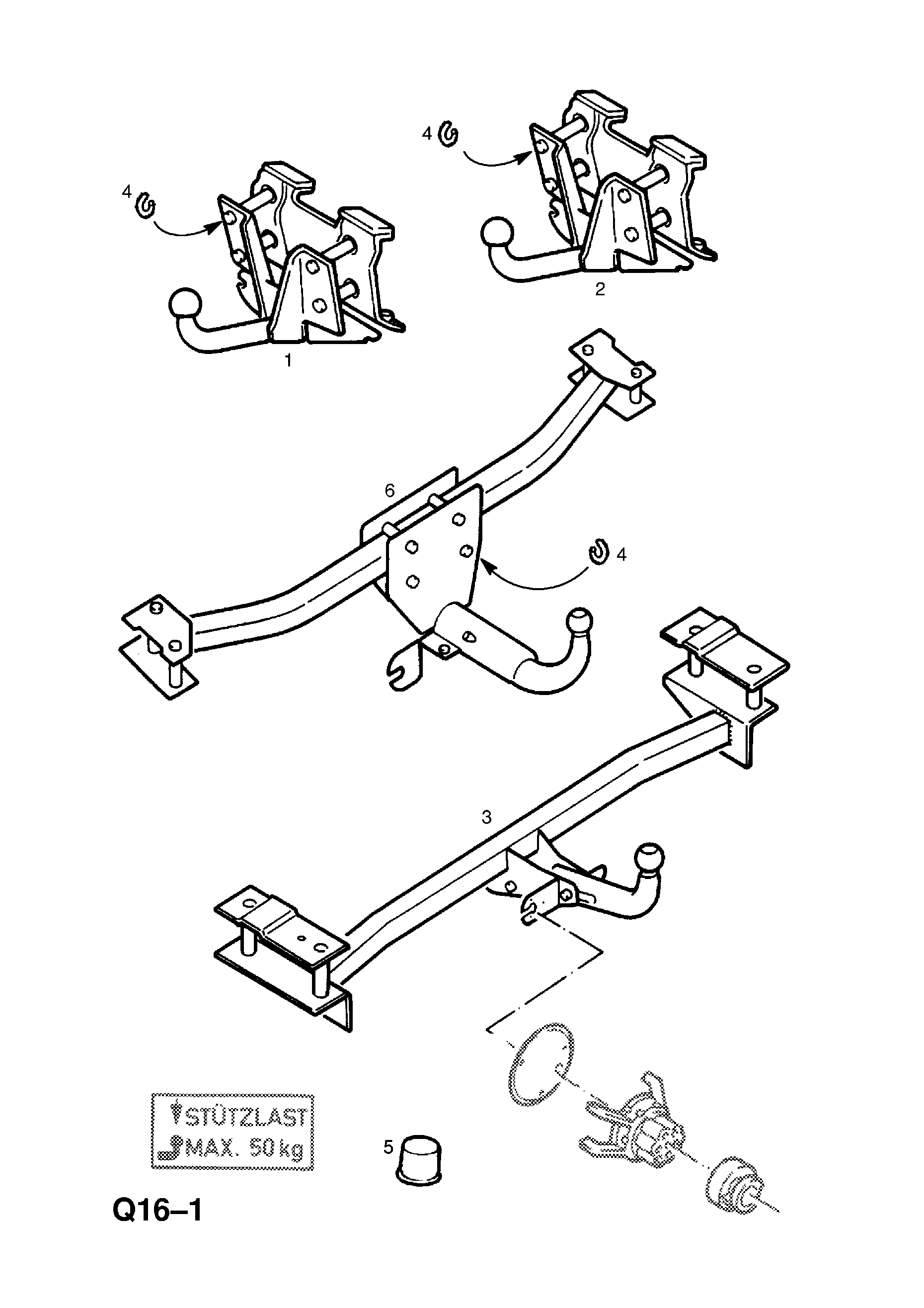 TRAILER COUPLING (CONTD.) <small><i>[EXCEPT VAUXHALL (USED WITH REMOVABLE TOWING ATTACHMENT)]</i></small>
