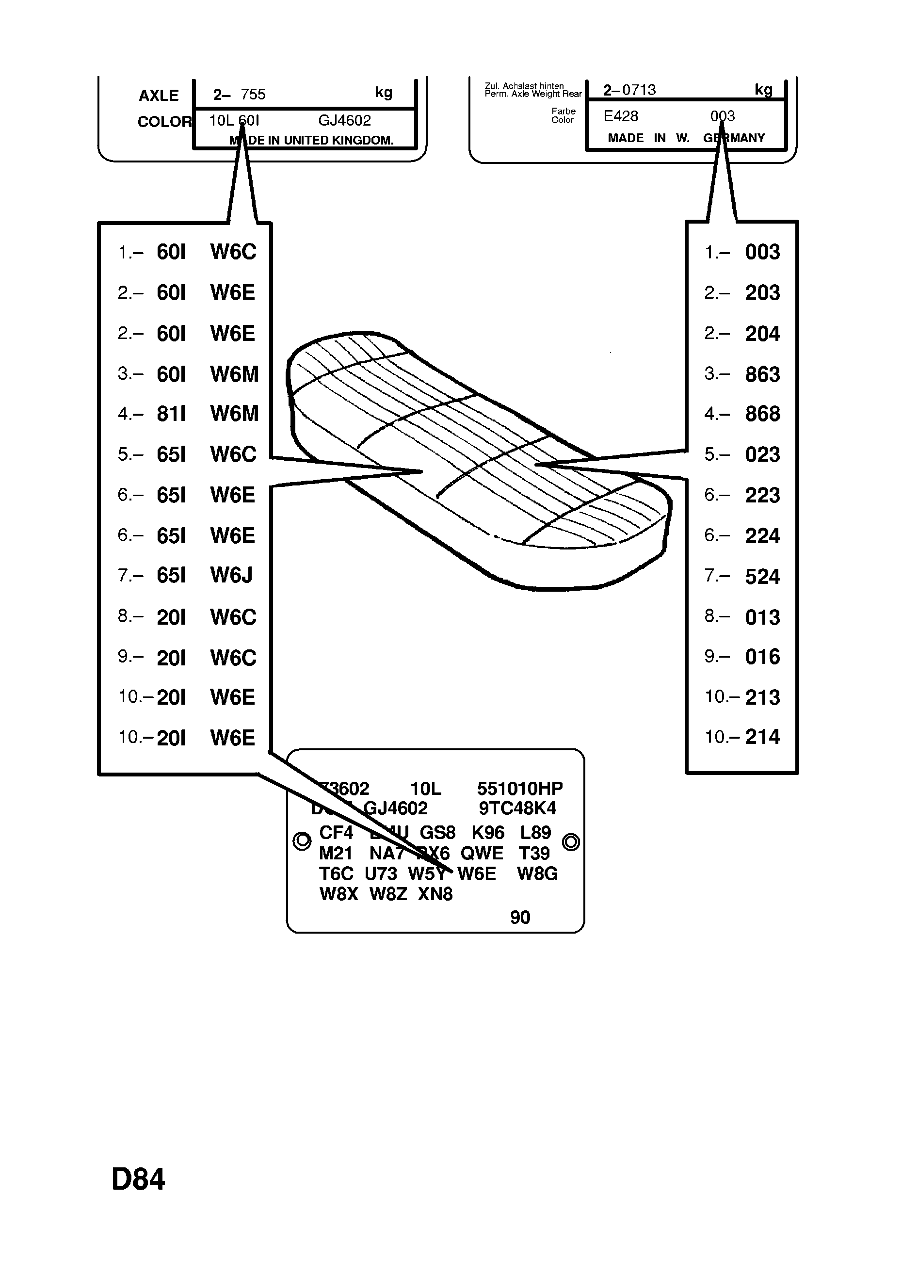 CUSHION TRIM (CONTD.) <small><i>[ESTATE (35,36,45,46) (EXCEPT SPLIT SEAT) (CLOTH)]</i></small>