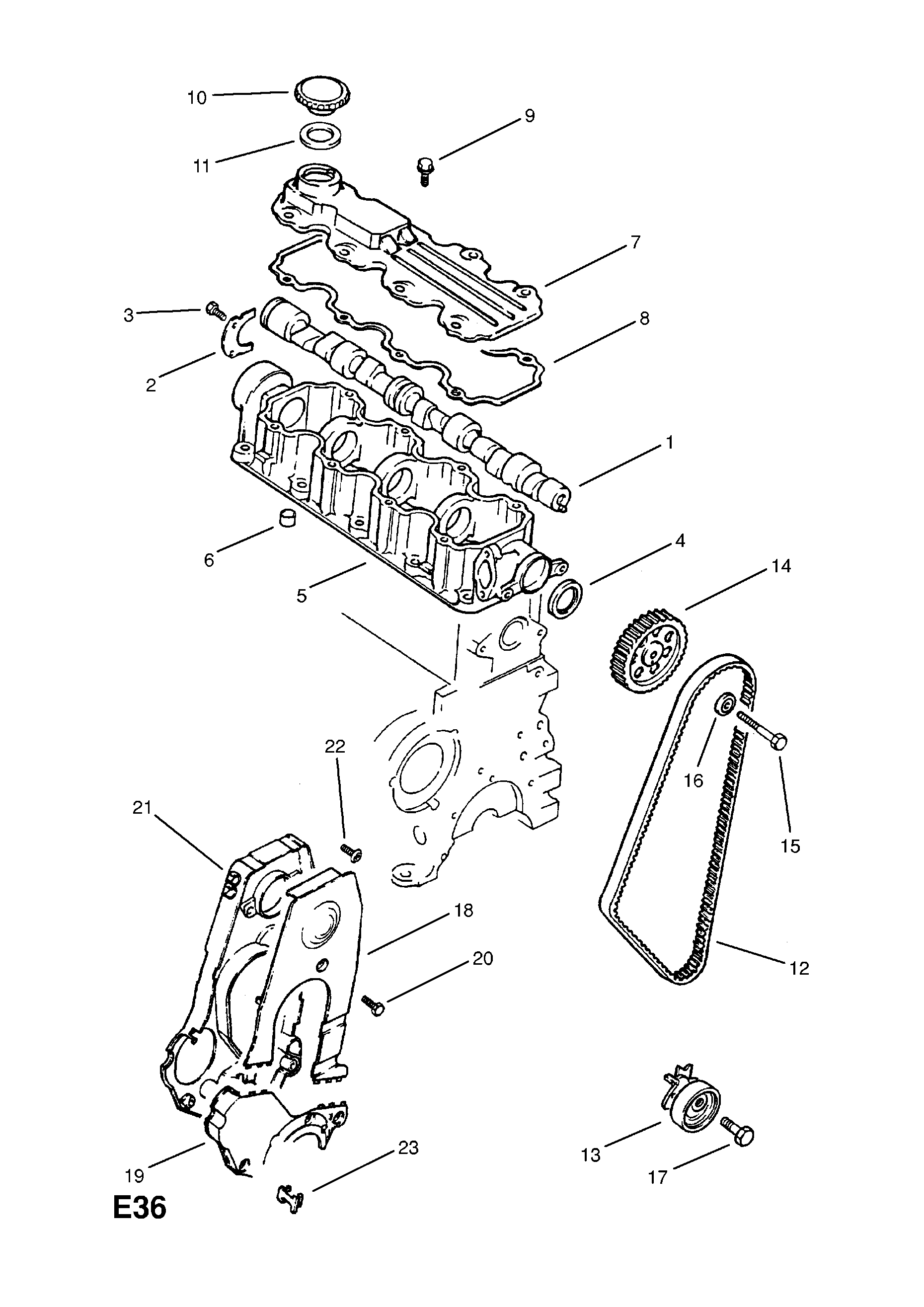 CAMSHAFT COVER AND GASKET