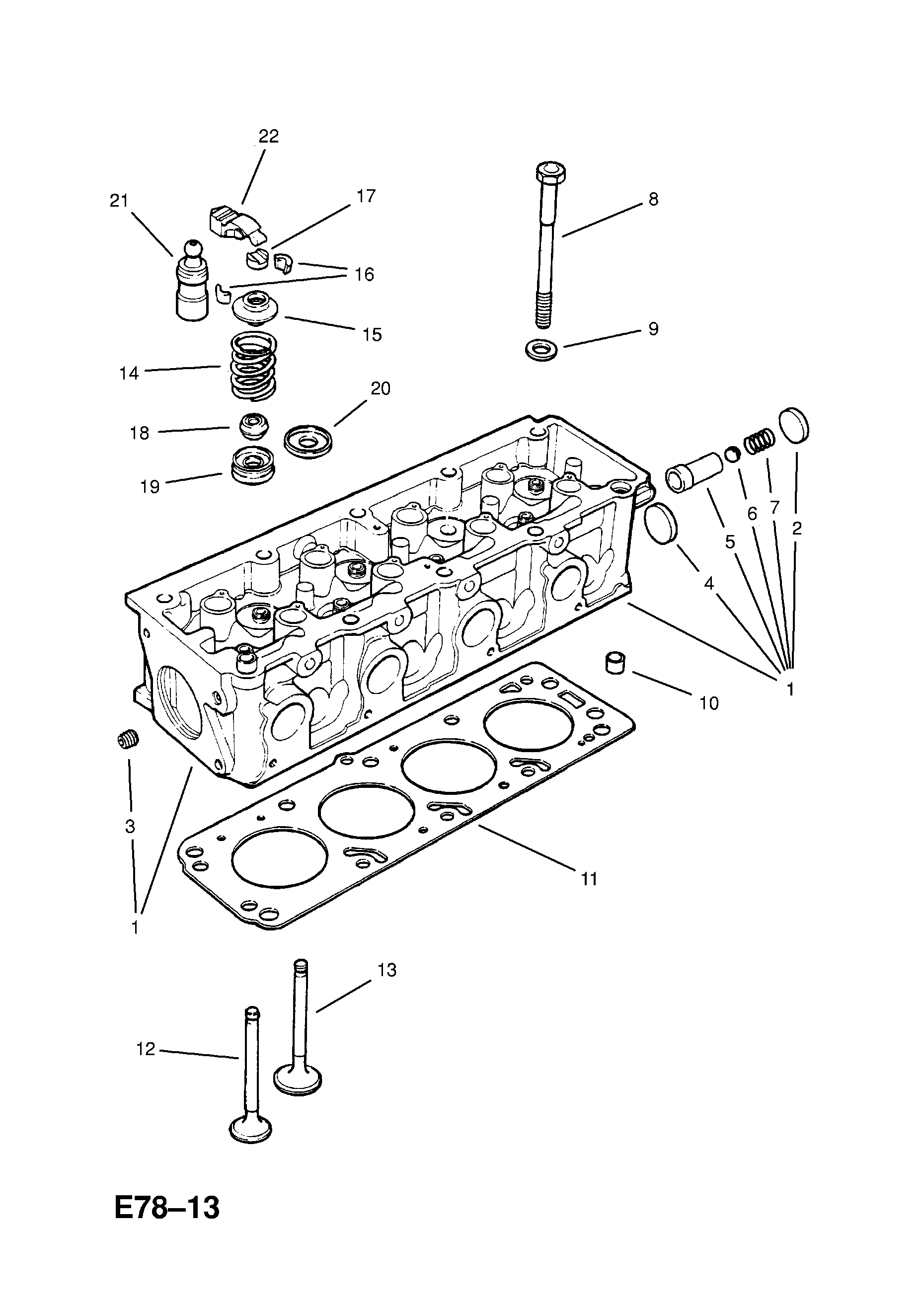 CYLINDER HEAD (EXCHANGE) <small><i>[EXCEPT VAUXHALL]</i></small>