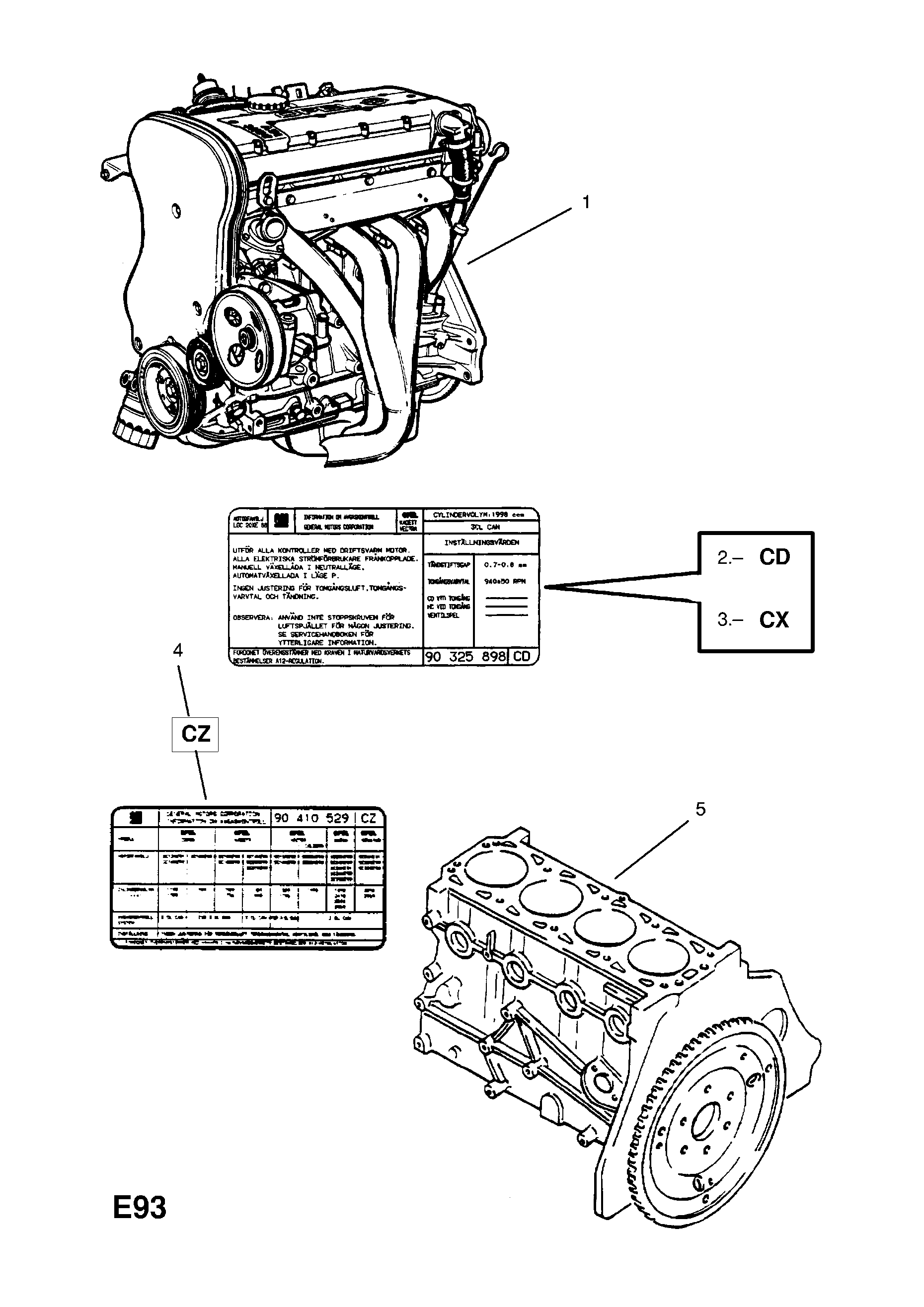ENGINE ASSEMBLY (EXCHANGE) <small><i>[EXCEPT VAUXHALL]</i></small>