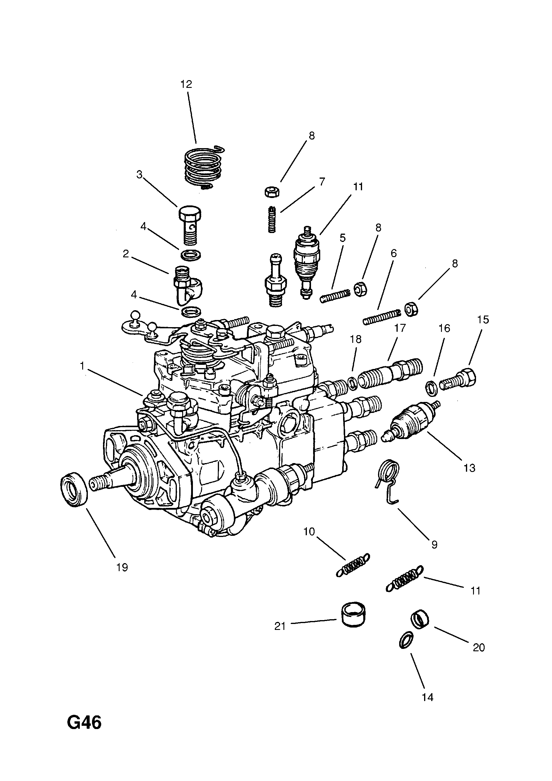 FUEL INJECTION PUMP (CONTD.) <small><i>[17D[LU7],17DR[LU7] DIESEL ENGINES (BOSCH) (USED WITH FIVE SPEED MANUAL TRANSMISSION)]</i></small>