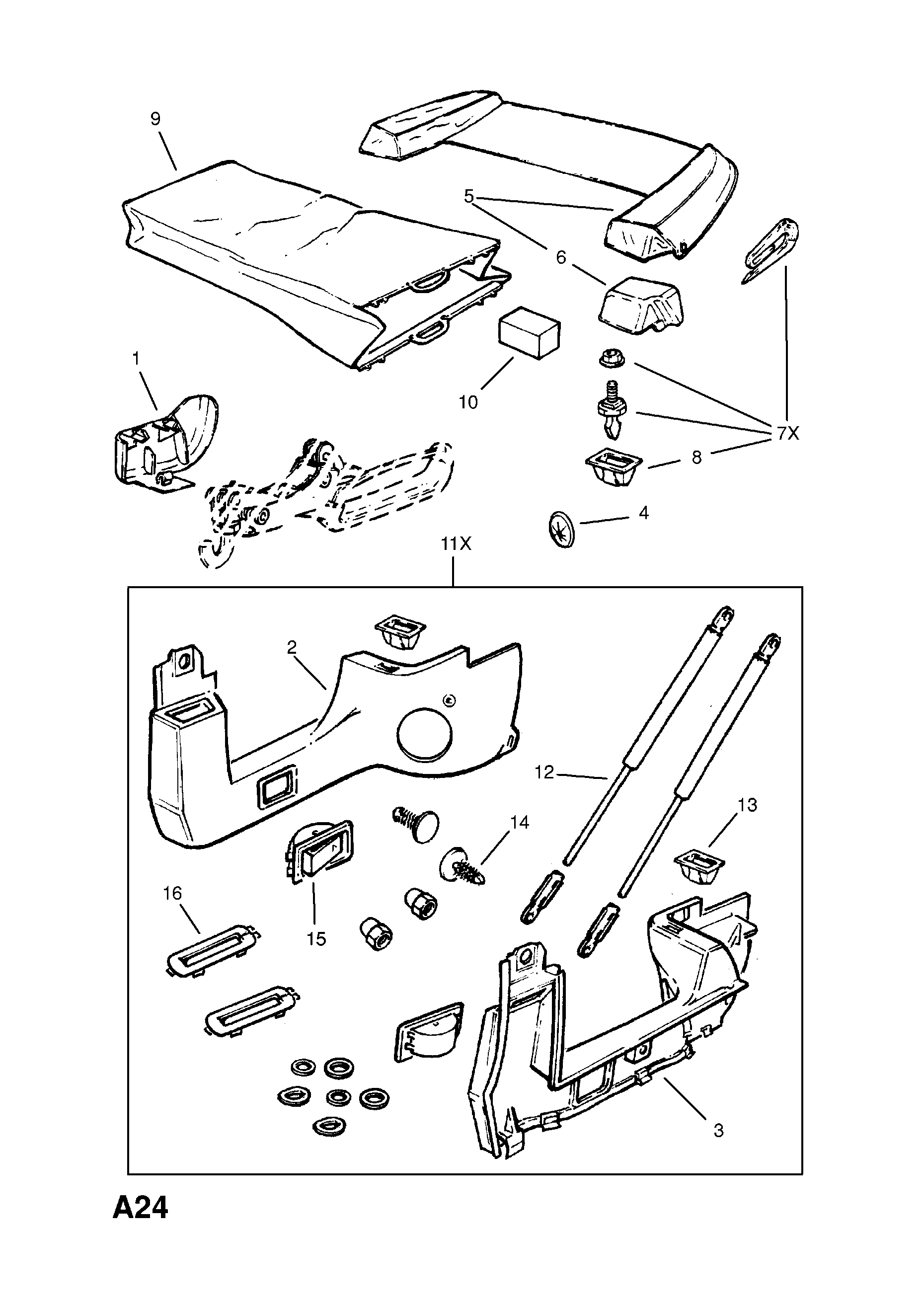 FOLDING ROOF FITTINGS (CONTD.) <small><i>[CONVERTIBLE (43) (CONTD.)]</i></small>
