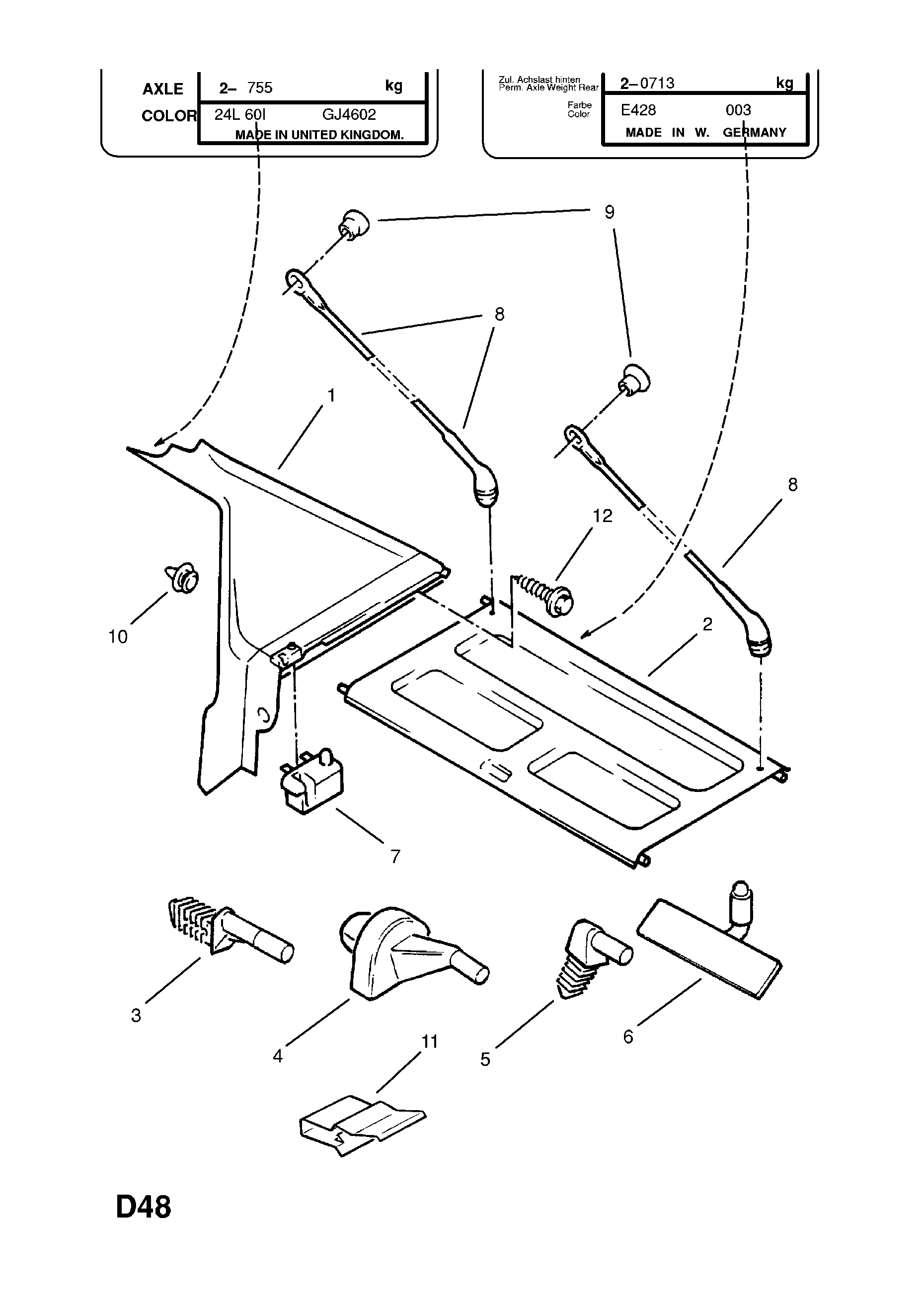 LOAD COMPARTMENT COVER FITTINGS <small><i>[HATCH (33,34,43,44)]</i></small>