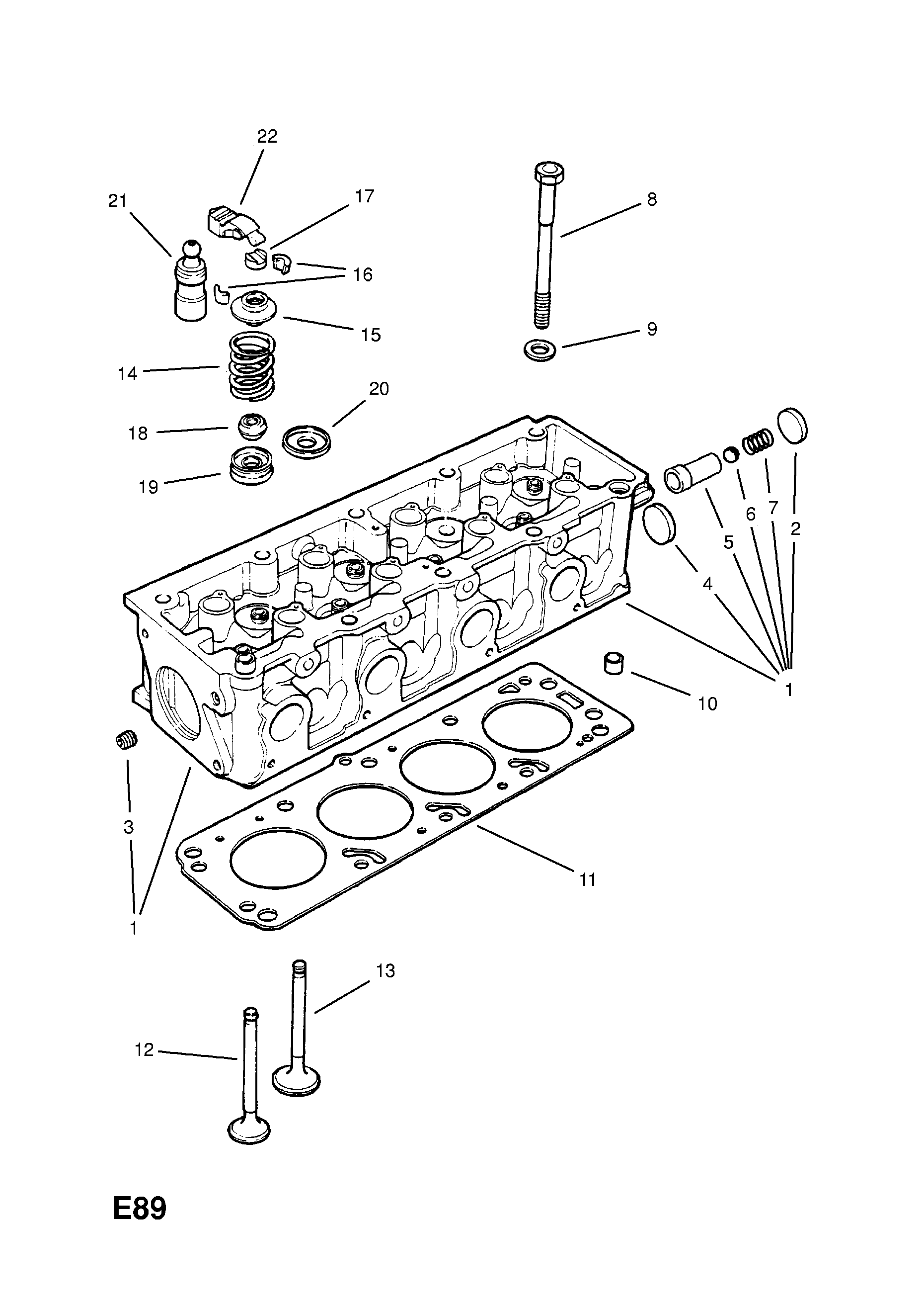 CYLINDER HEAD (EXCHANGE) <small><i>[FOR VAUXHALL]</i></small>