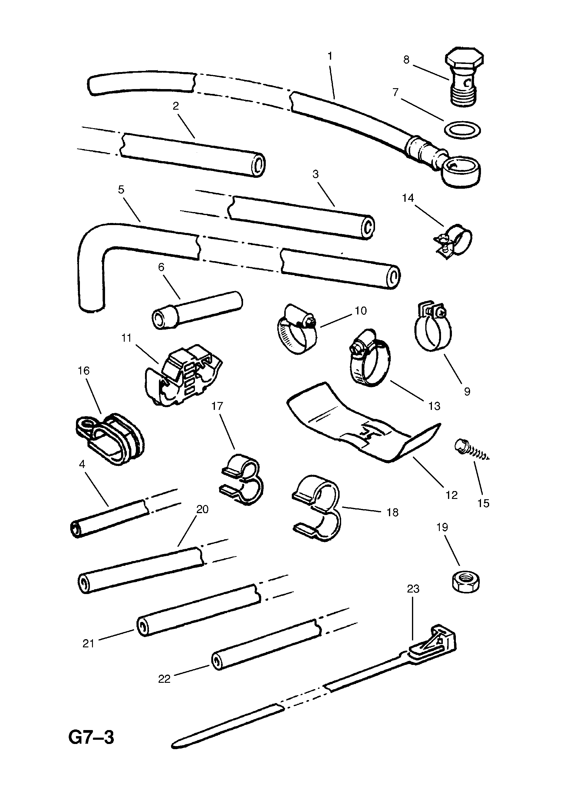 FUEL PIPES AND FITTINGS (CONTD.) <small><i>[15TD[LM0],17TD[LU8] TURBO-DIESEL ENGINES (EXC.GERMANY)]</i></small>