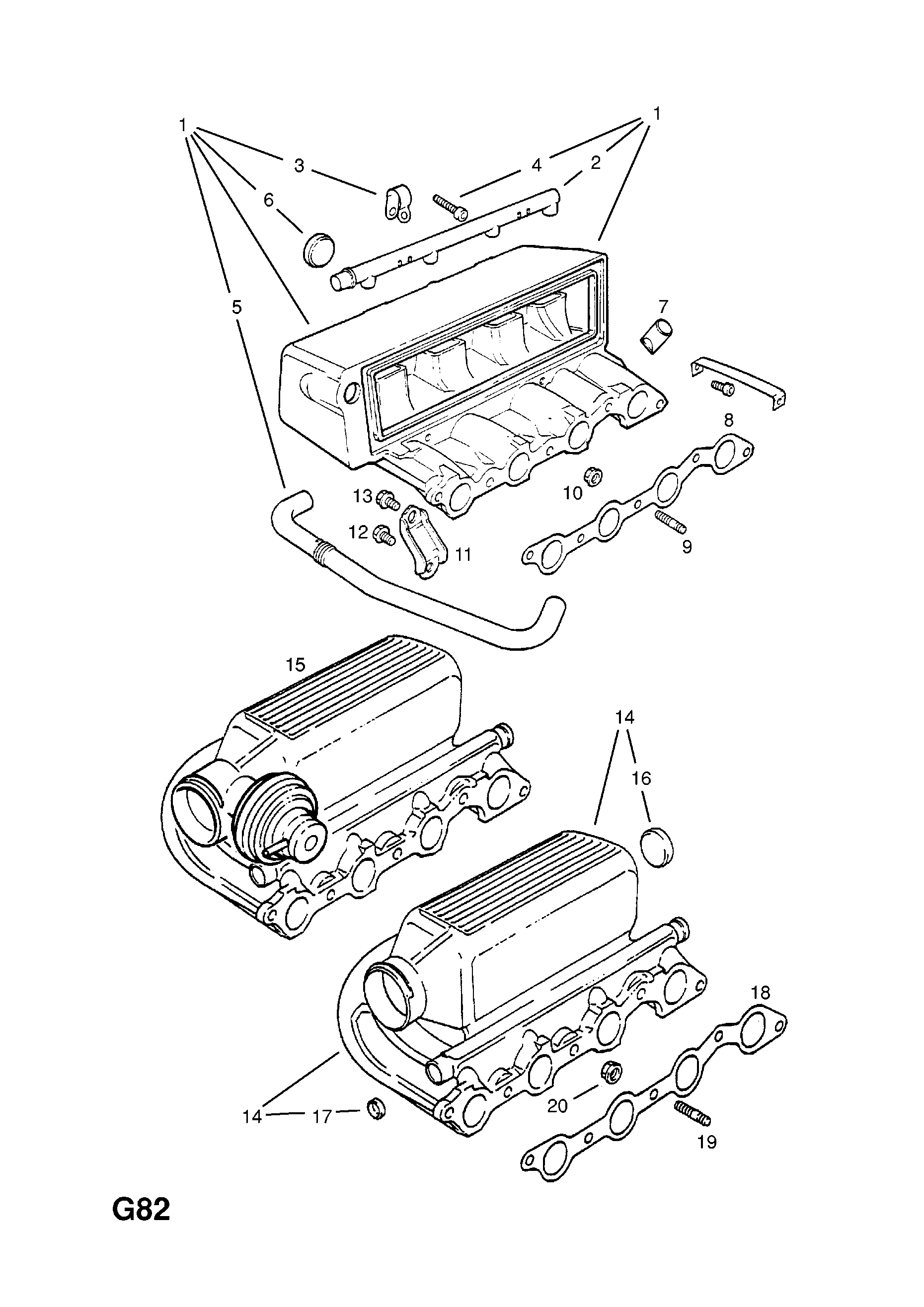 INDUCTION MANIFOLD (CONTD.) <small><i>[17D[LU7],17DR[LU7] DIESEL ENGINES]</i></small>