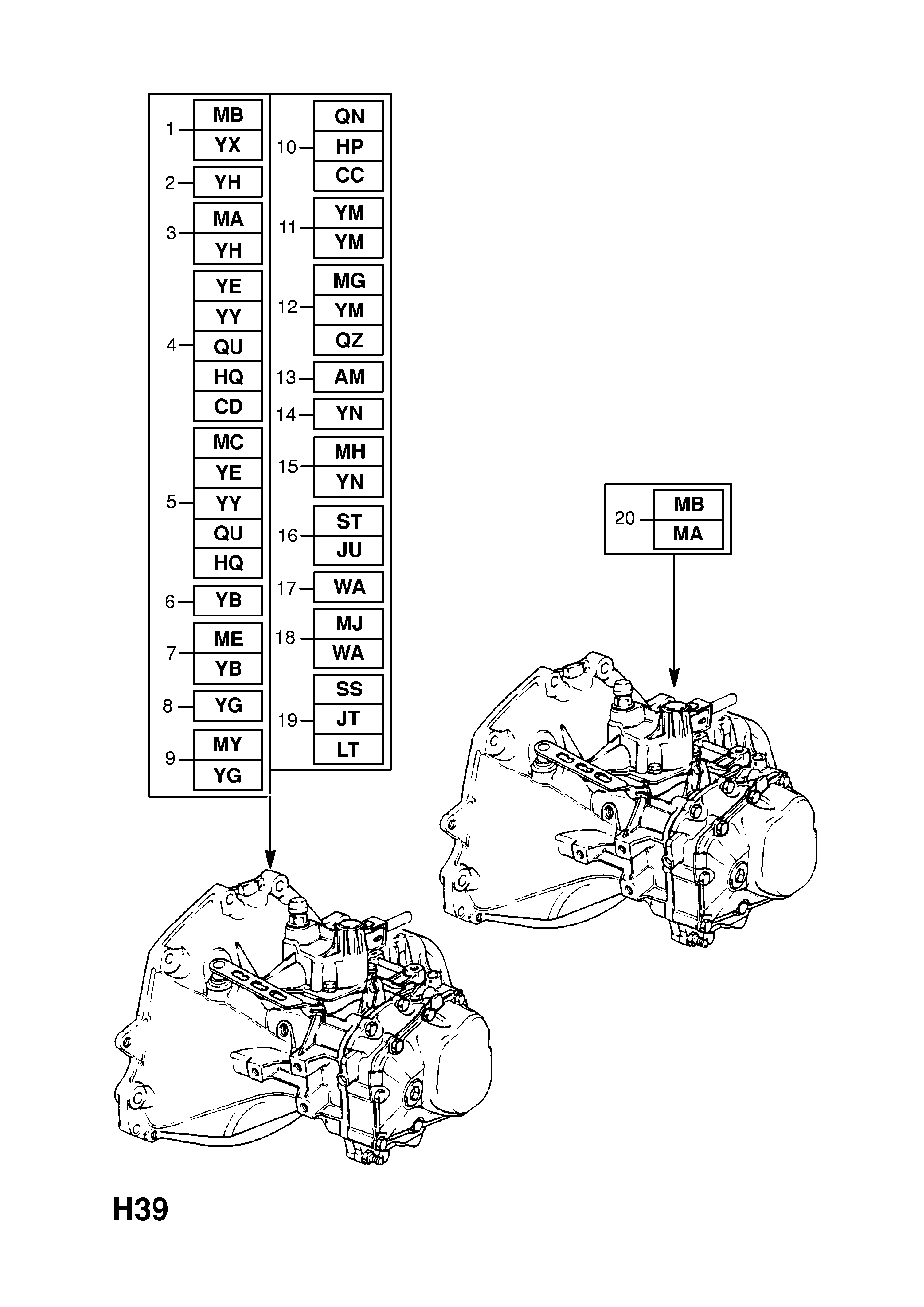 TRANSMISSION ASSEMBLY <small><i>[USED WITH WIDE RATIO TRANSMISSION]</i></small>