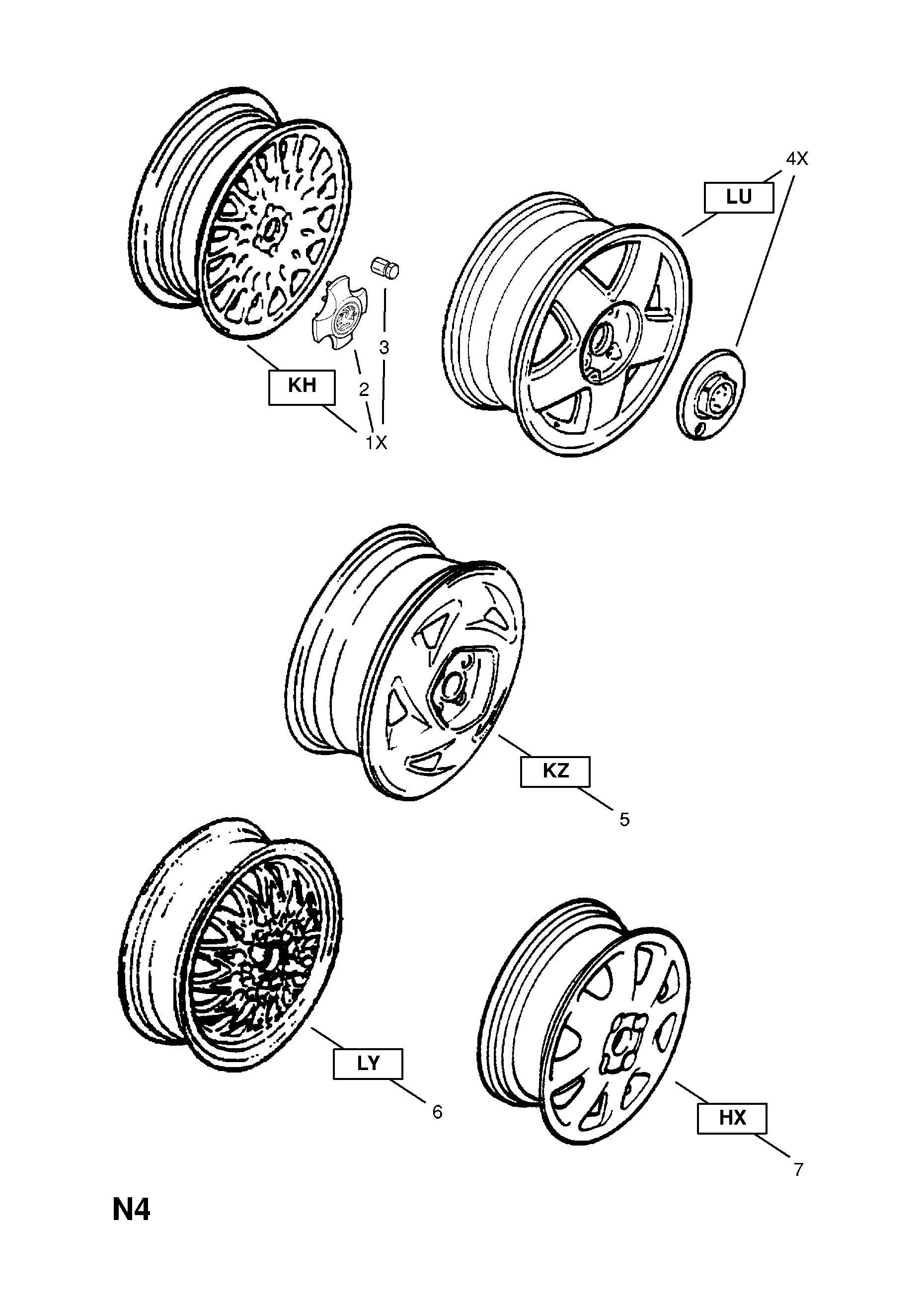 ROAD WHEELS (CONTD.) <small><i>[ALLOY WHEELS (FOR VAUXHALL)]</i></small>